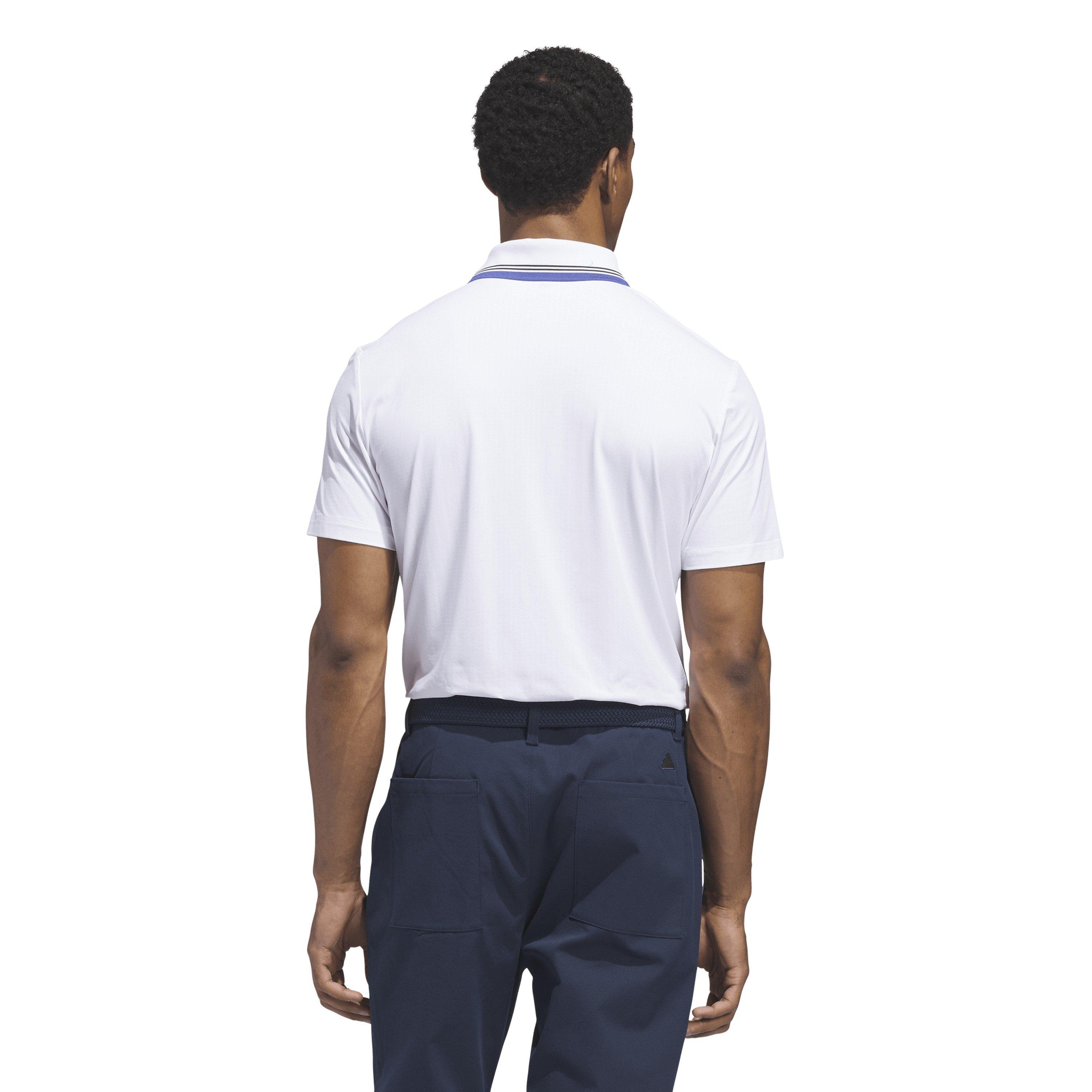 White - adidas - Men's Tour Short Sleeve Polo Shirt - 3