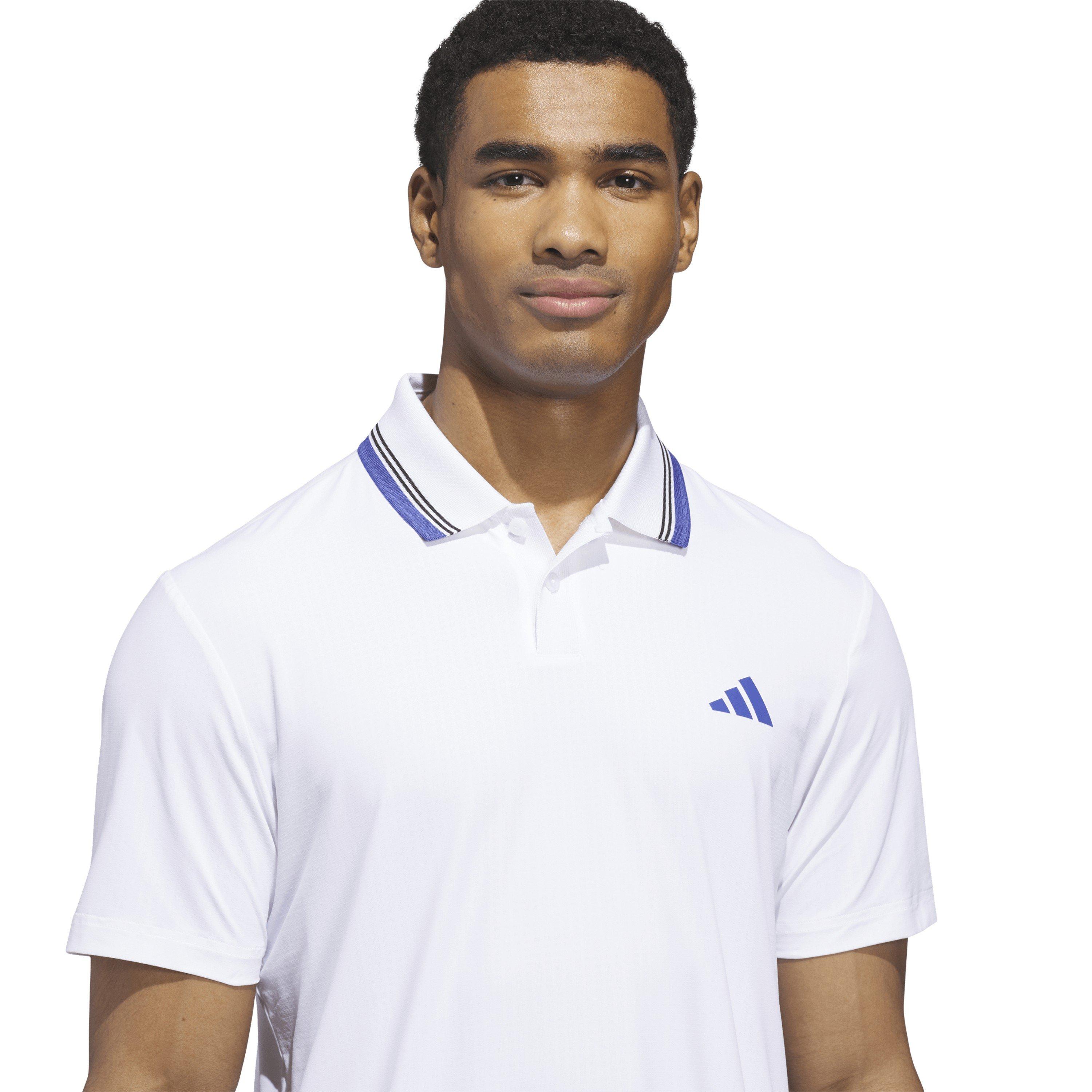 White - adidas - Men's Tour Short Sleeve Polo Shirt - 4