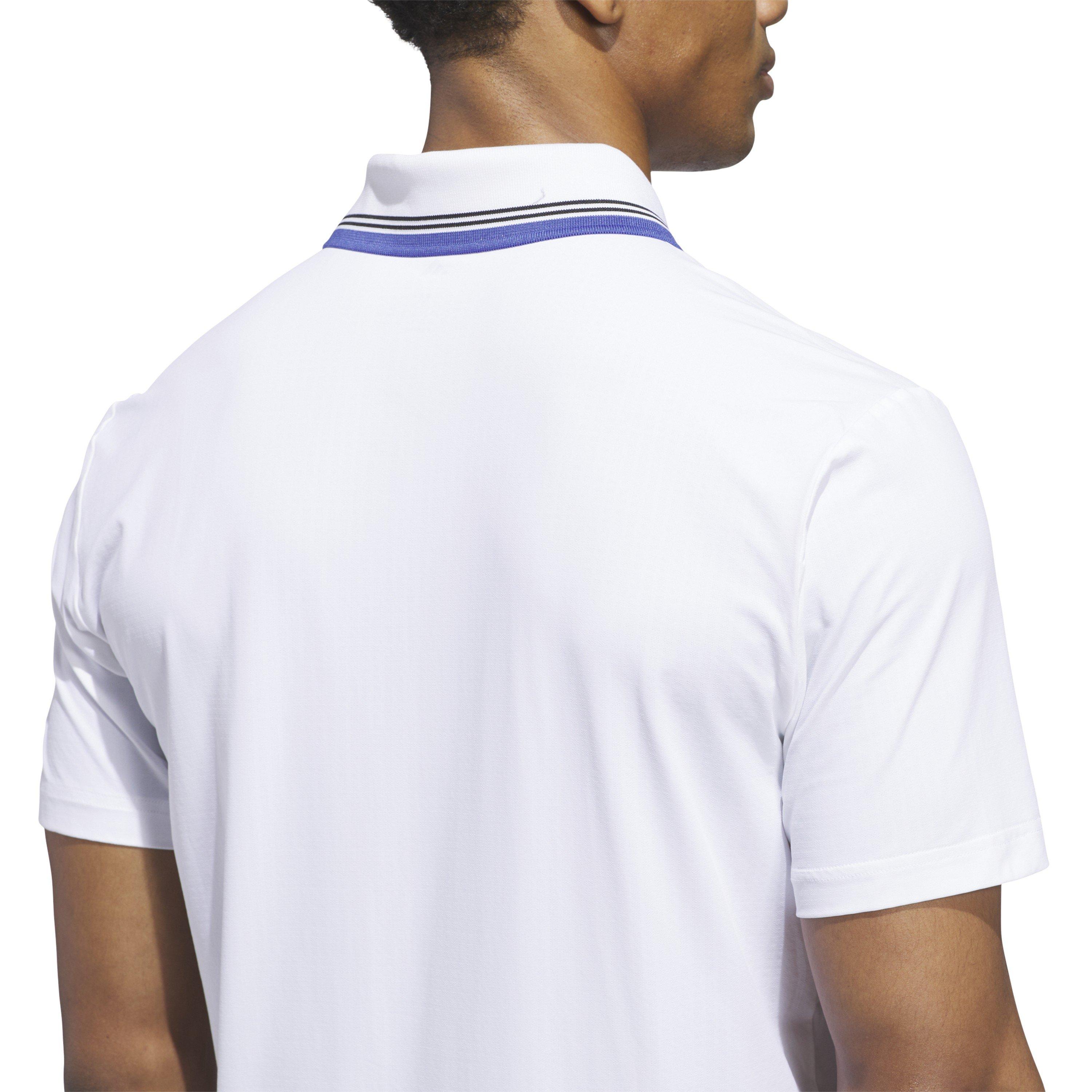White - adidas - Men's Tour Short Sleeve Polo Shirt - 5