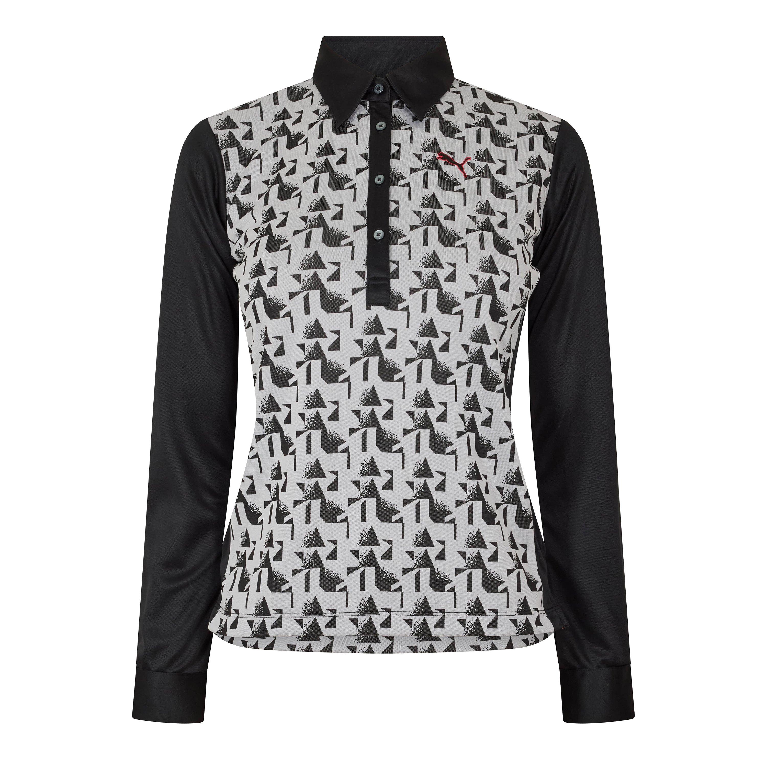 Grey - Puma - (9) (Golf) Ls Polo Womens - 1