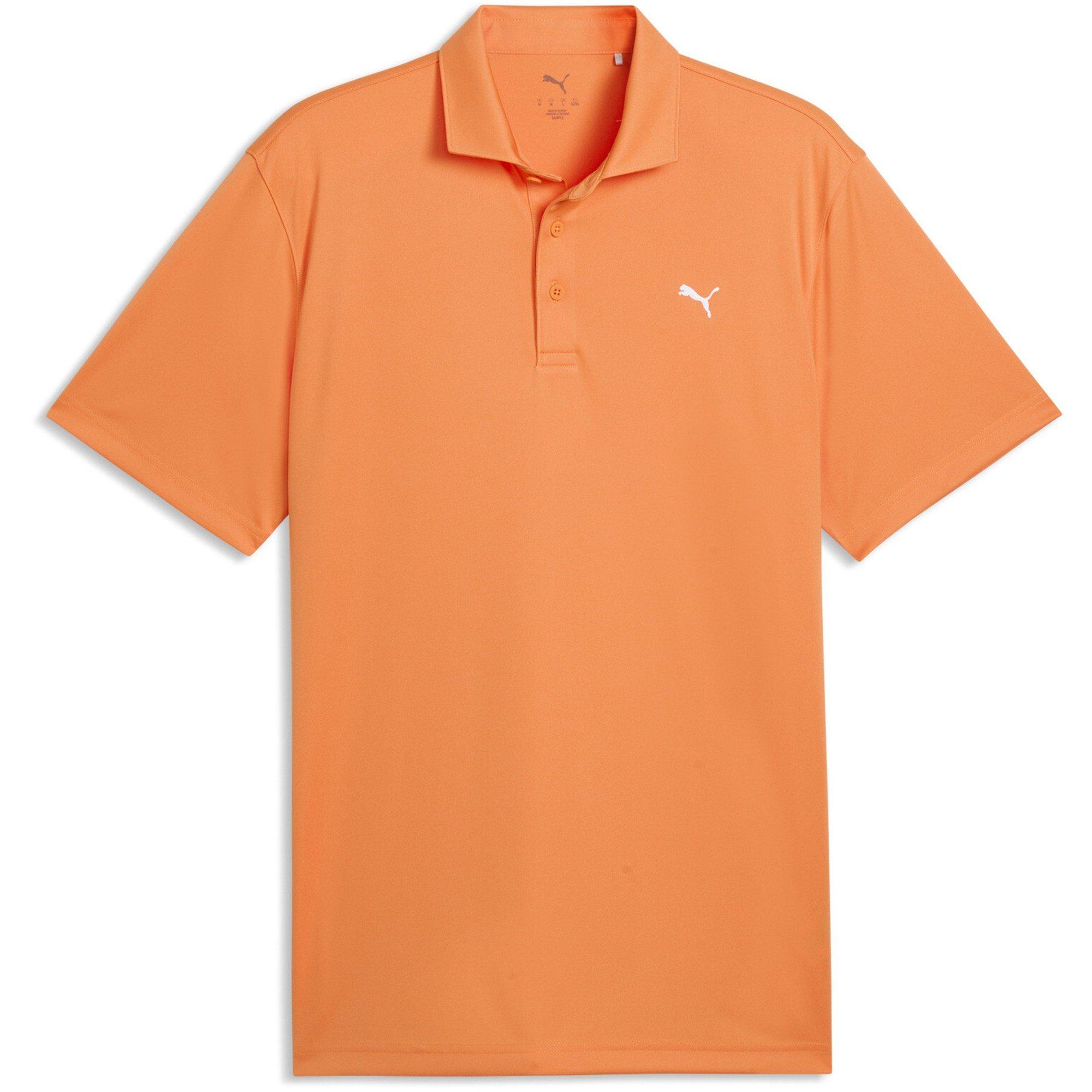 Puma Men's Pure 3.0 Short Sleeve Performance Polo Shirt - Melon Glow - S