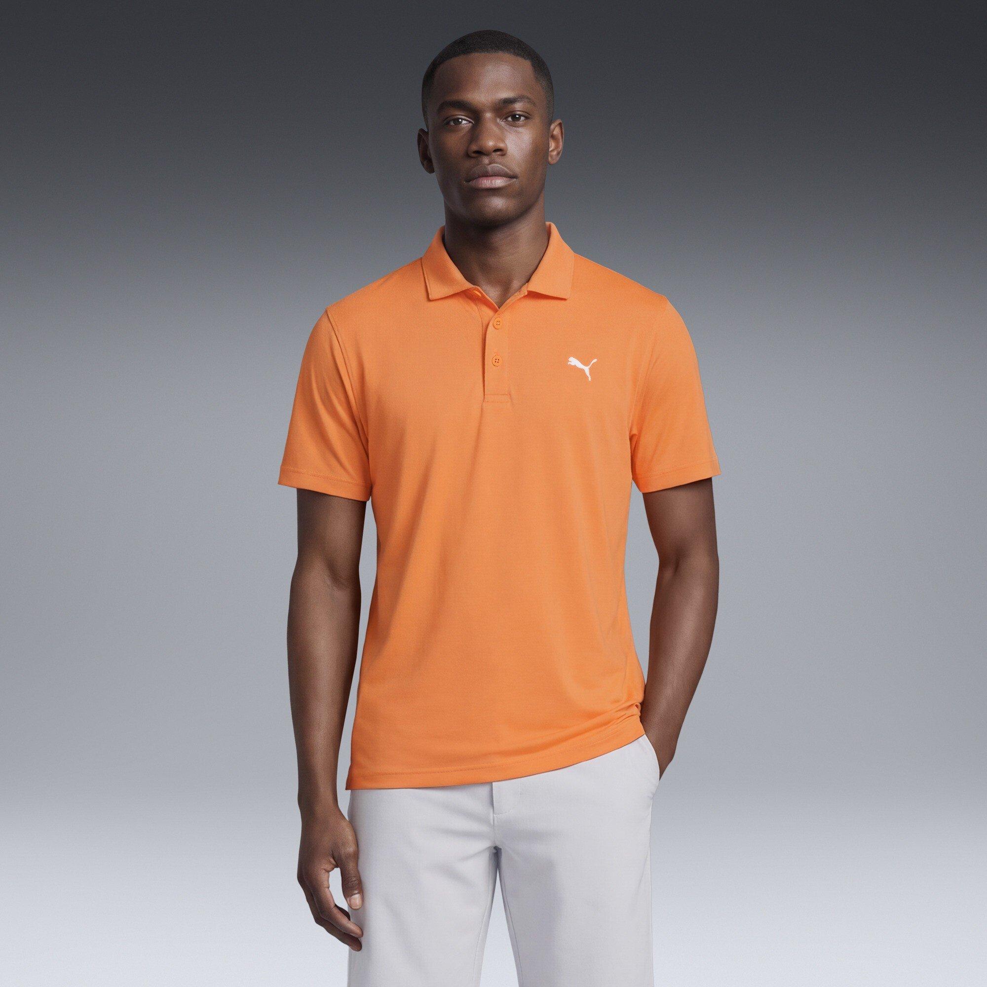 Melon Glow - Puma - Men's Pure 3.0 Short Sleeve Performance Polo Shirt - 3
