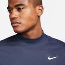 M Navy/White - Nike - Dri-FIT ADV Tiger Woods Men's Mock-Neck Jacquard Golf Polo - 3