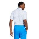 Blau/Marineblau - adidas - Mens Flag Print Golf Polo Shirt - 3