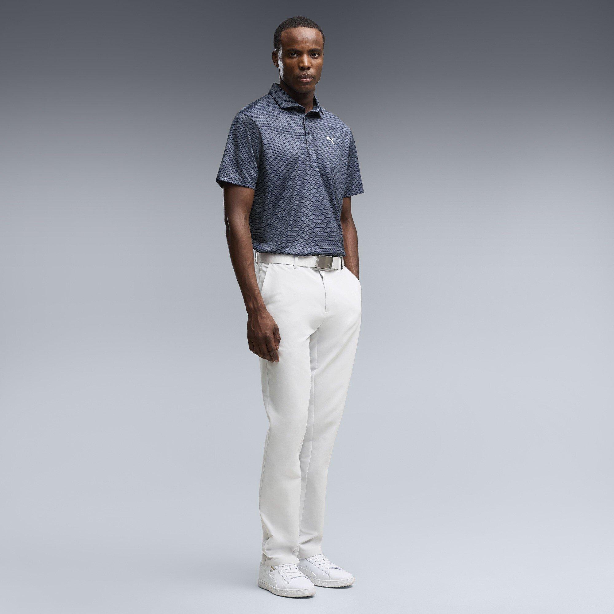 White - Puma - Men's Pure 3.0 Geo Short Sleeve Polo Shirt - 6