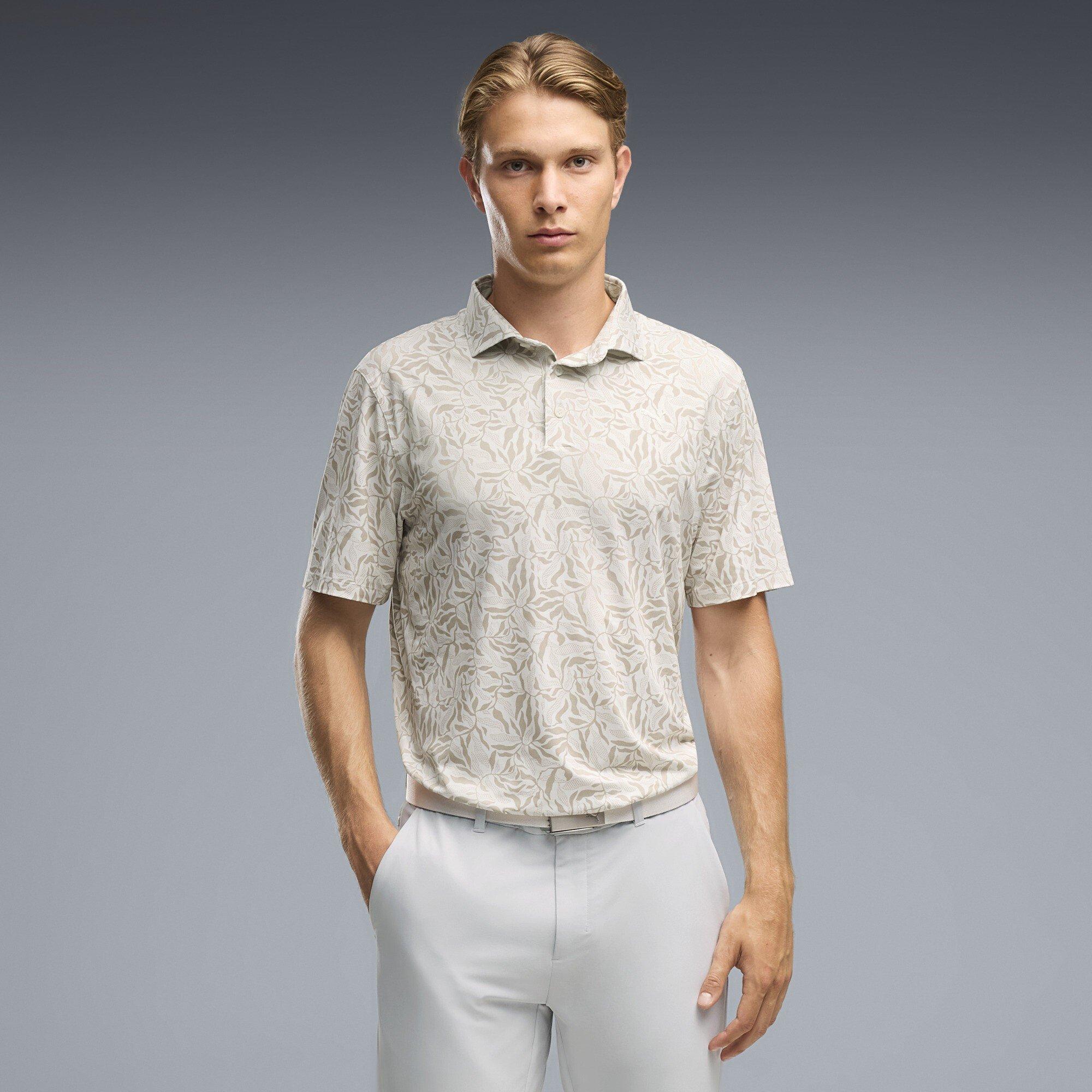 White - Puma - Men's Marine B Short Sleeve Polo Shirt - 3