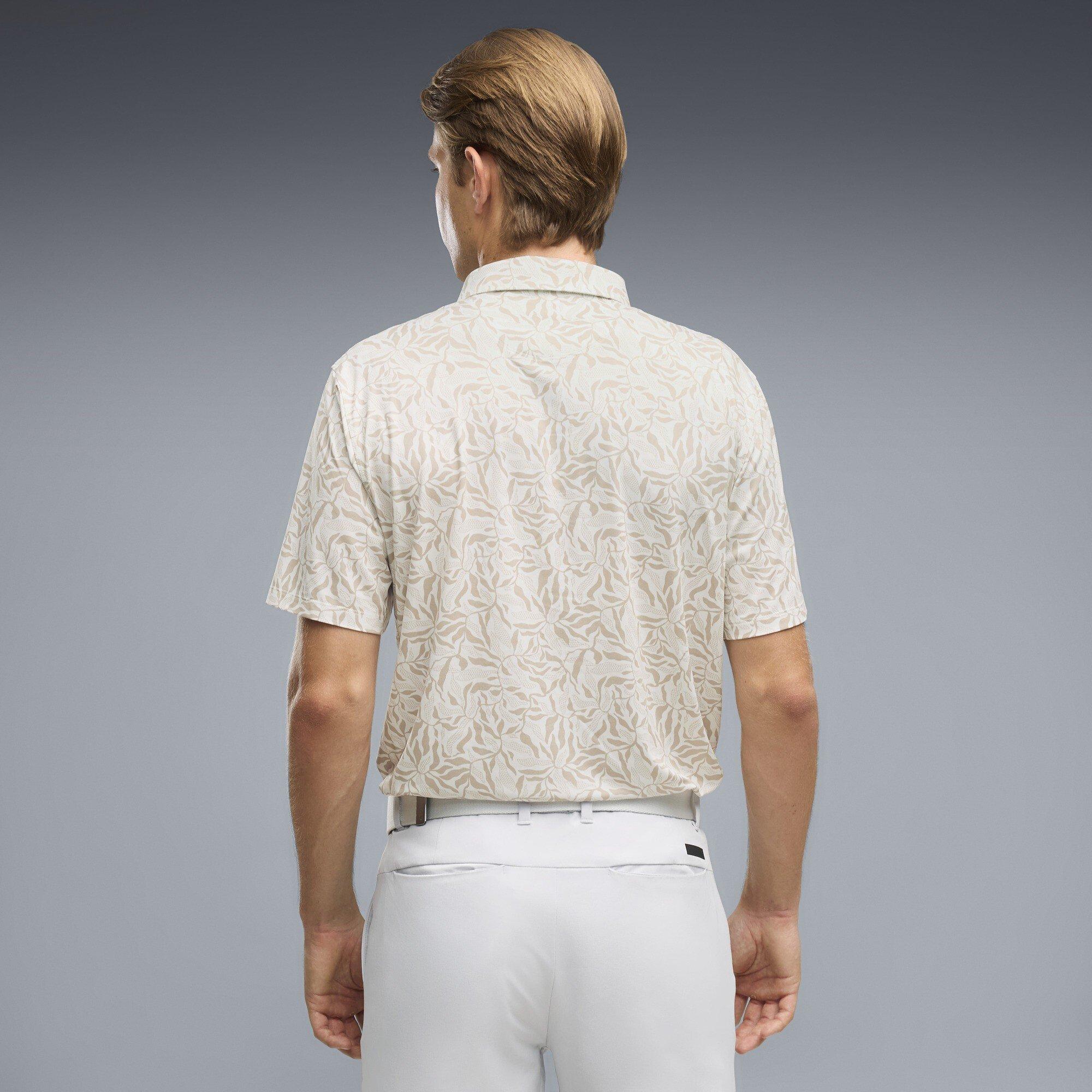 White - Puma - Men's Marine B Short Sleeve Polo Shirt - 4