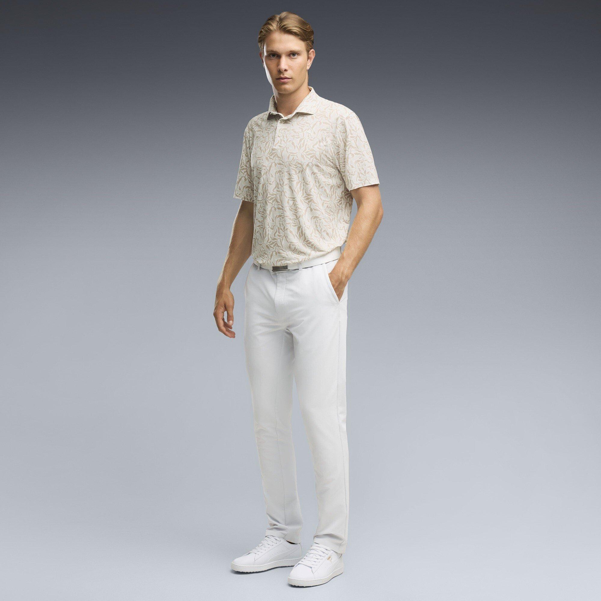 White - Puma - Men's Marine B Short Sleeve Polo Shirt - 6