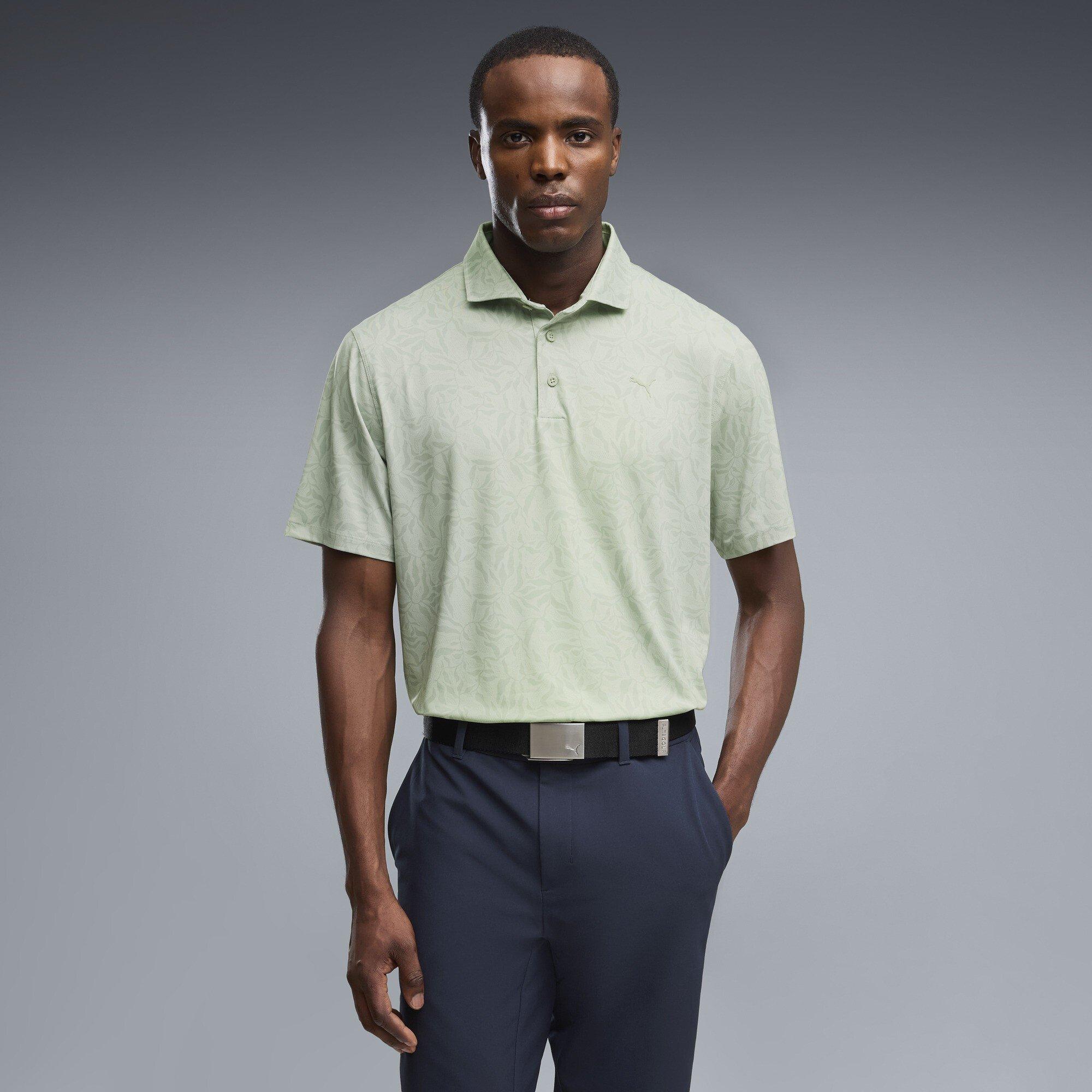Green - Puma - Men's Marine B Short Sleeve Polo Shirt - 3