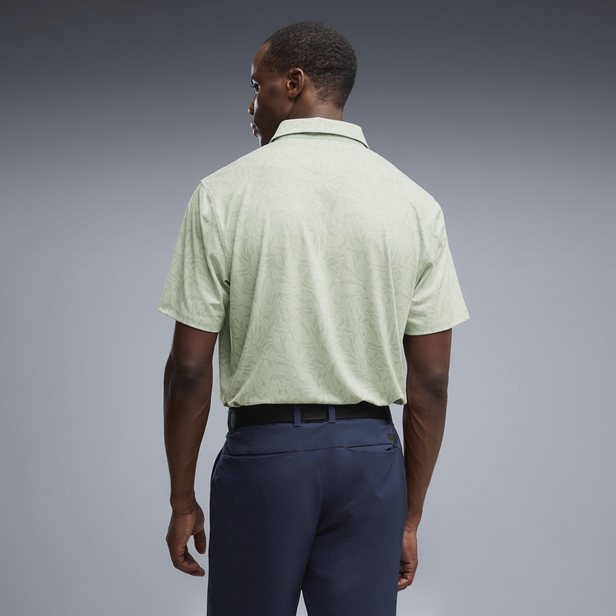Green - Puma - Men's Marine B Short Sleeve Polo Shirt - 4
