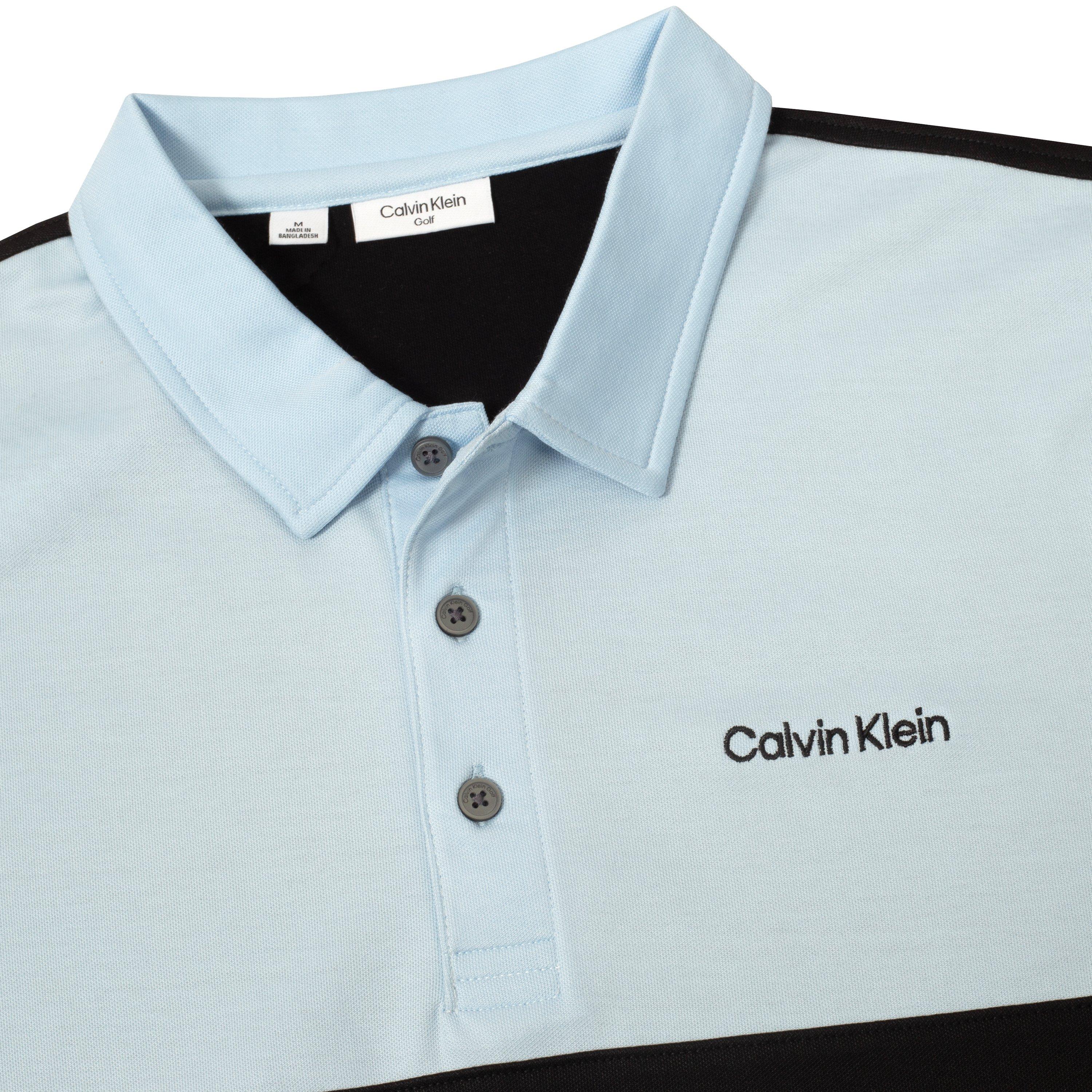 Zwart/Lichtblauw - Calvin Klein Golf - Short-Sleeve Performance Polo Shirt - 3