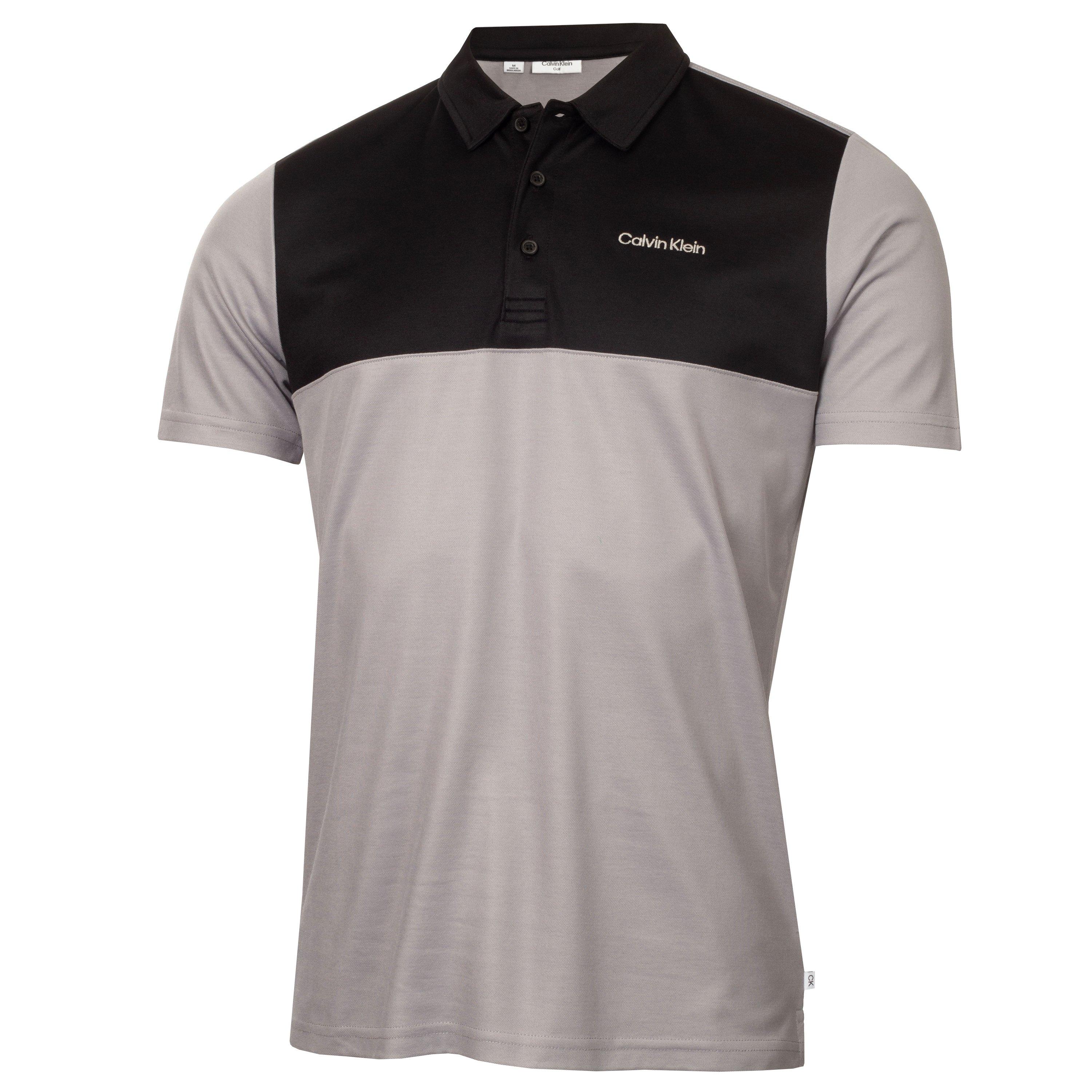 Silver/Black - Calvin Klein Golf - Men's Short-Sleeve Performance Polo Shirt - 1