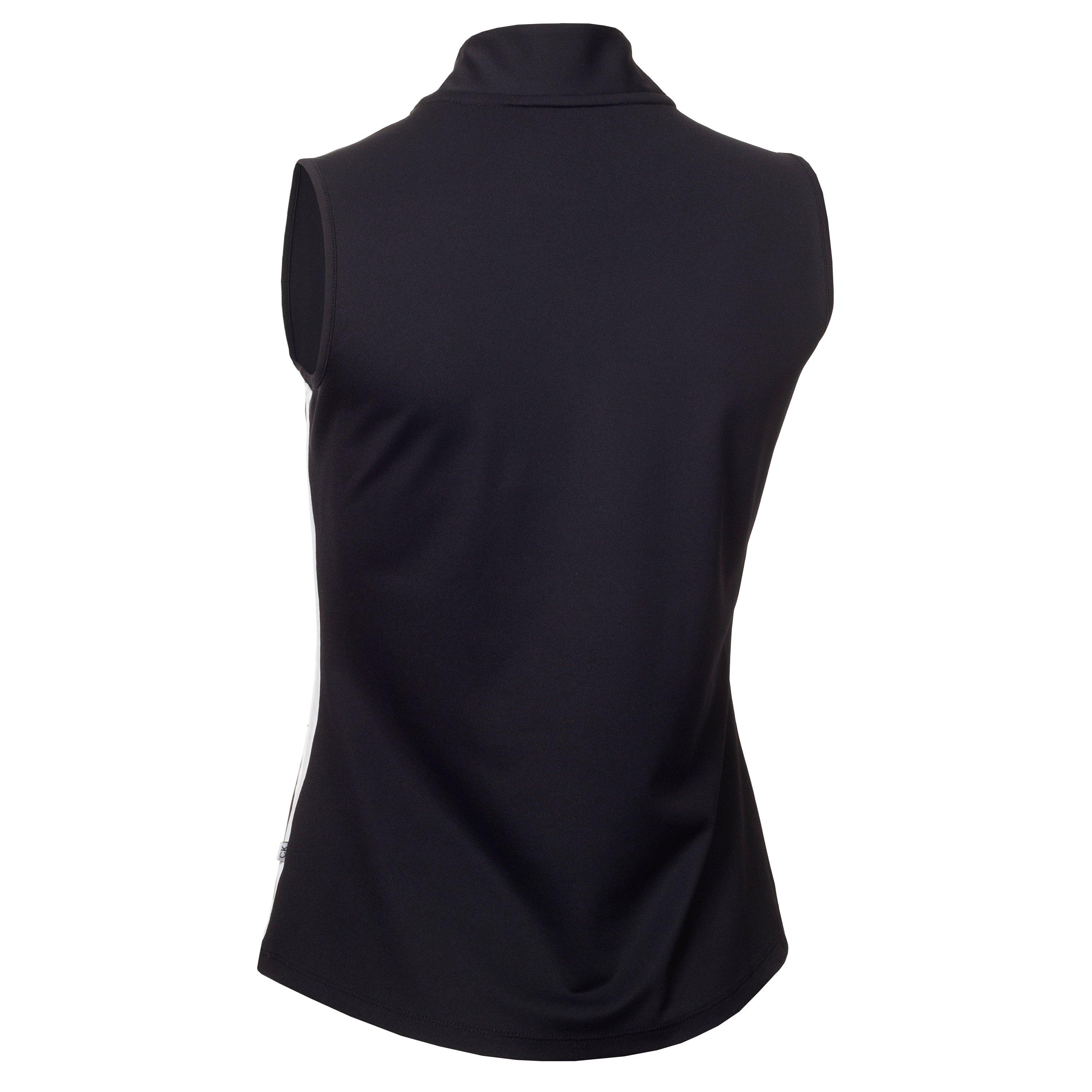 Navy White - Calvin Klein Golf - Sleeveless Performance Polo Shirt - 6