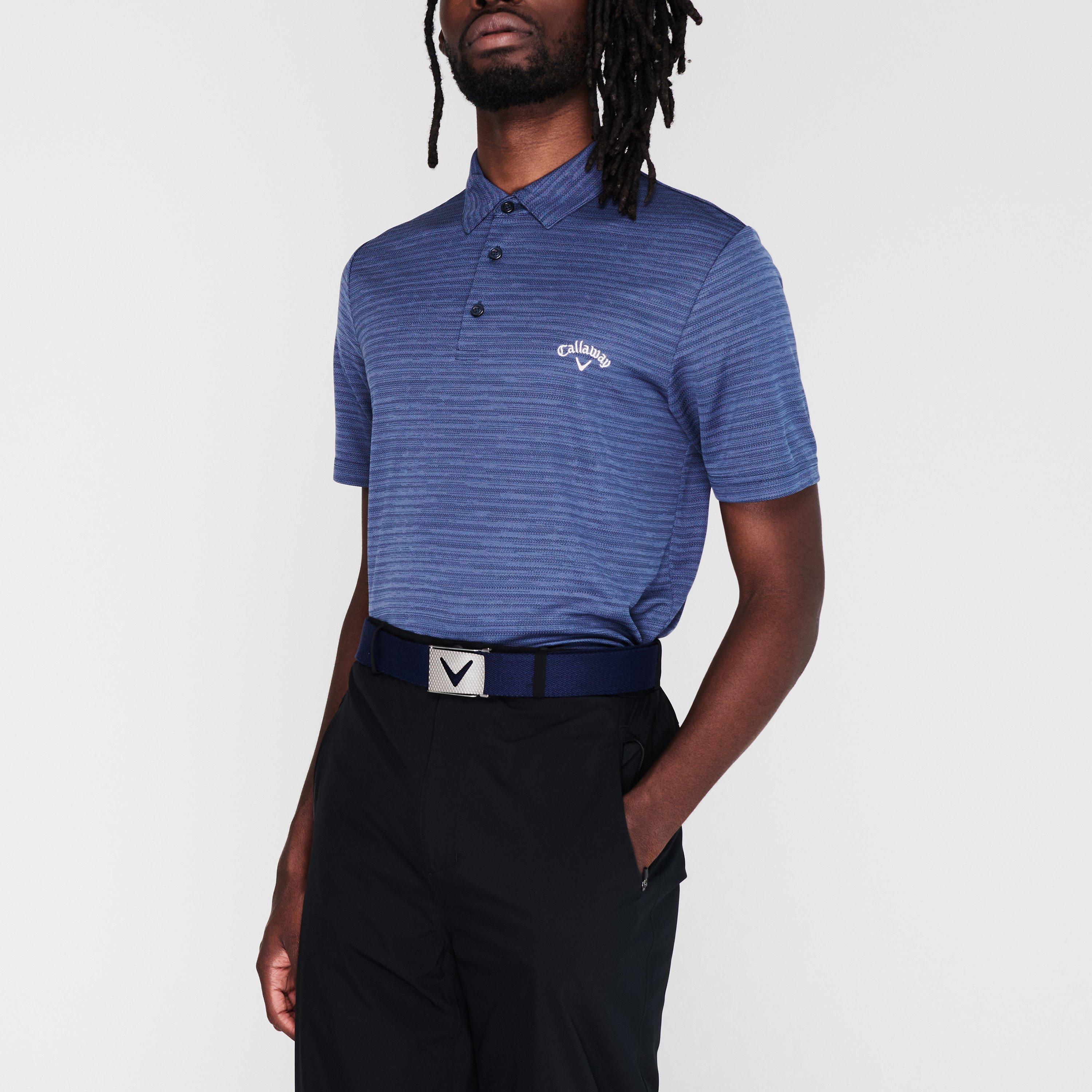 Peacoat - Callaway - Herringbone Golf Polo Shirt Mens - 3