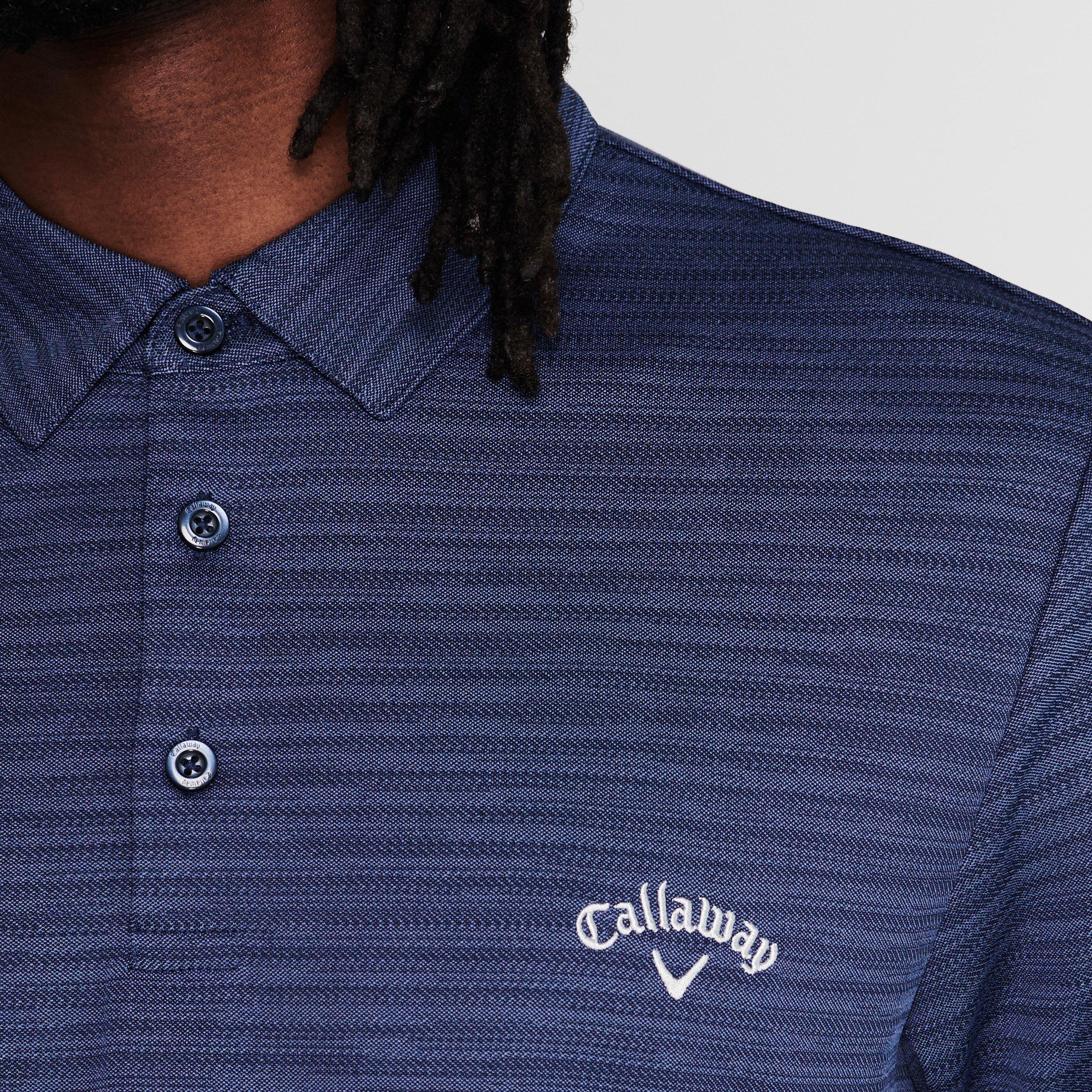 Peacoat - Callaway - Herringbone Golf Polo Shirt Mens - 5