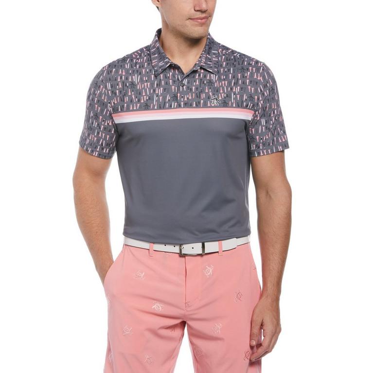 Penguin Broken Tees Golf Polo Shirt - White Penguin Broken Tees Golf Polo Shirt - White