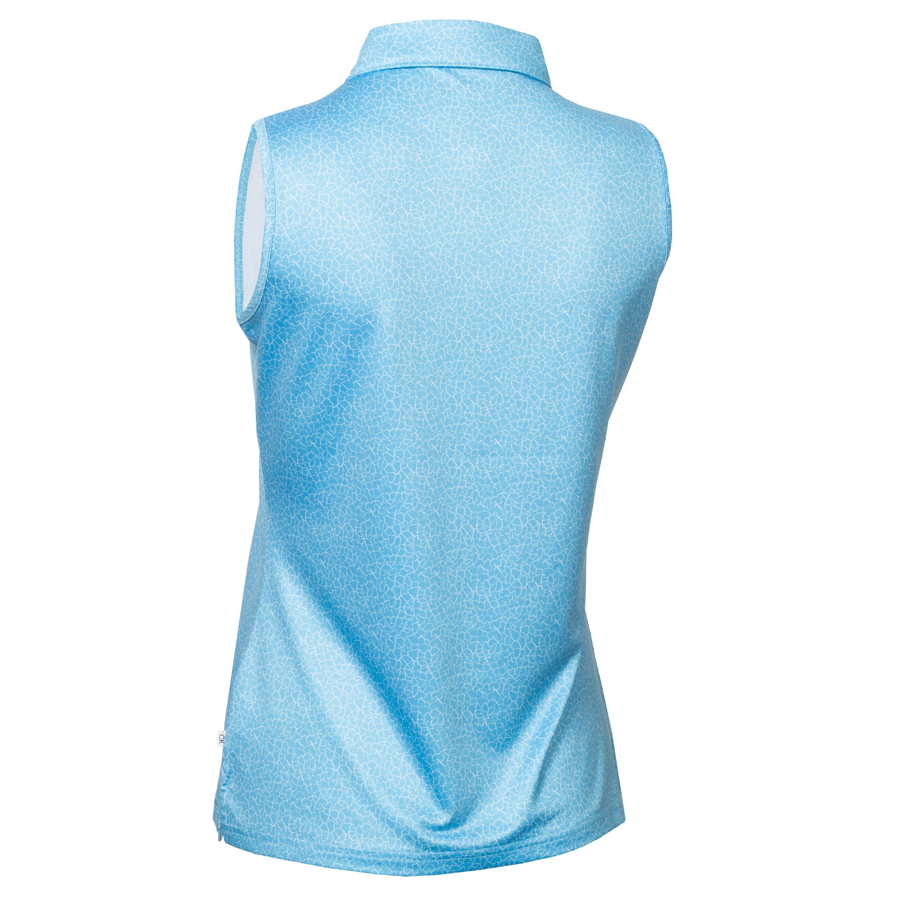 Htge Blue White - Calvin Klein Golf - Sleeveless Performance Polo Shirt - 6