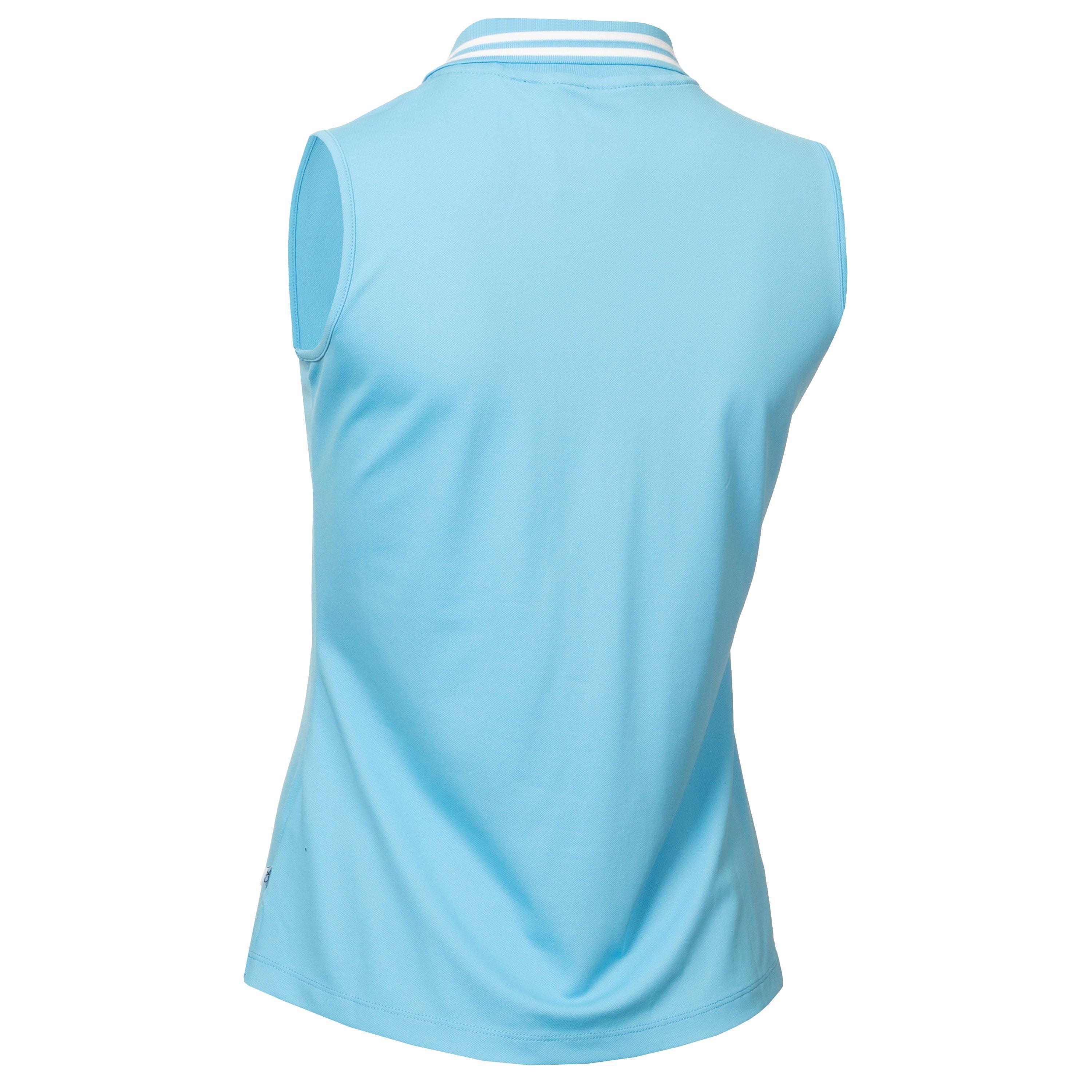 Htge Blue White - Calvin Klein Golf - Sleeveless Performance Polo Shirt - 6
