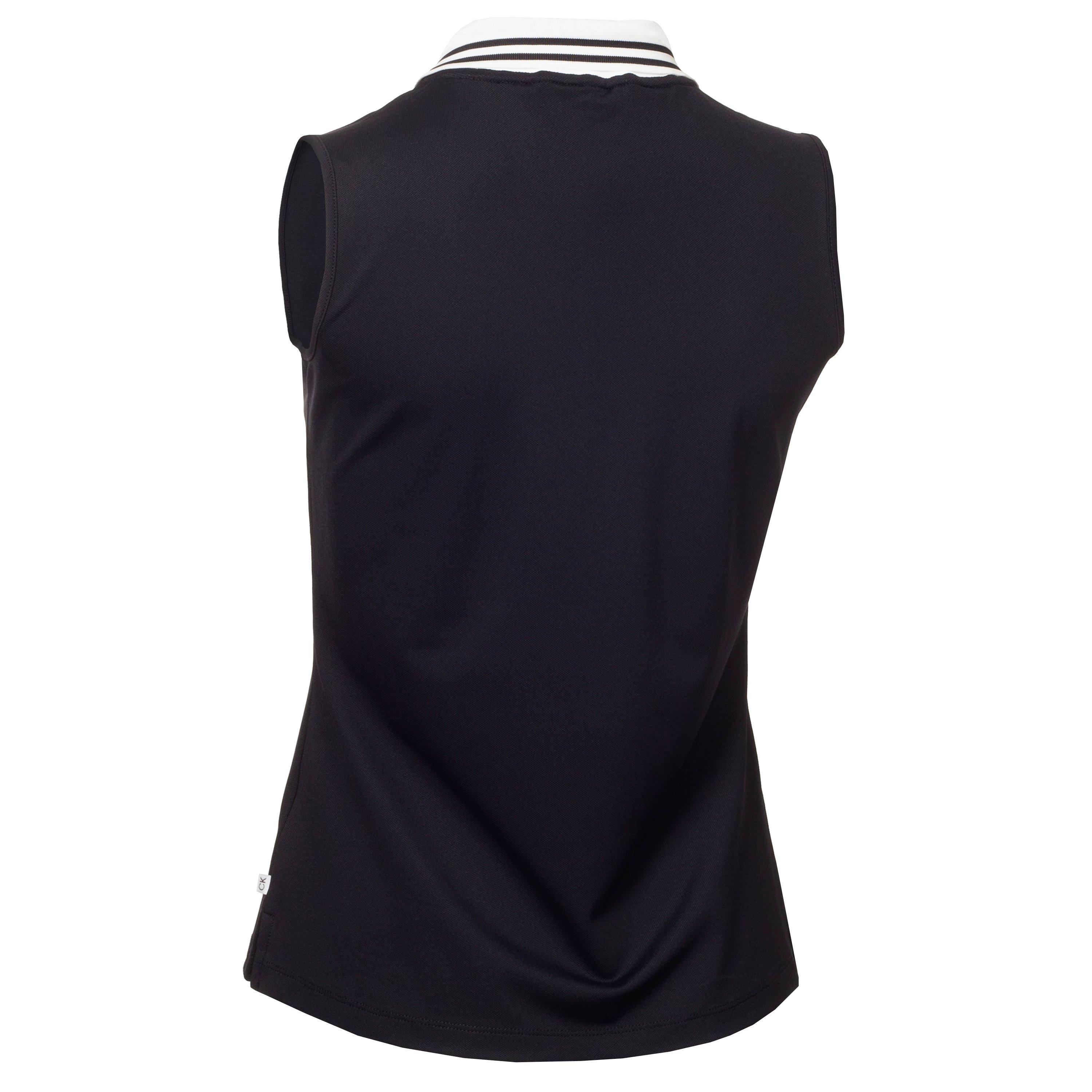 Navy White - Calvin Klein Golf - Women's Sleeveless Performance Polo Shirt - 6