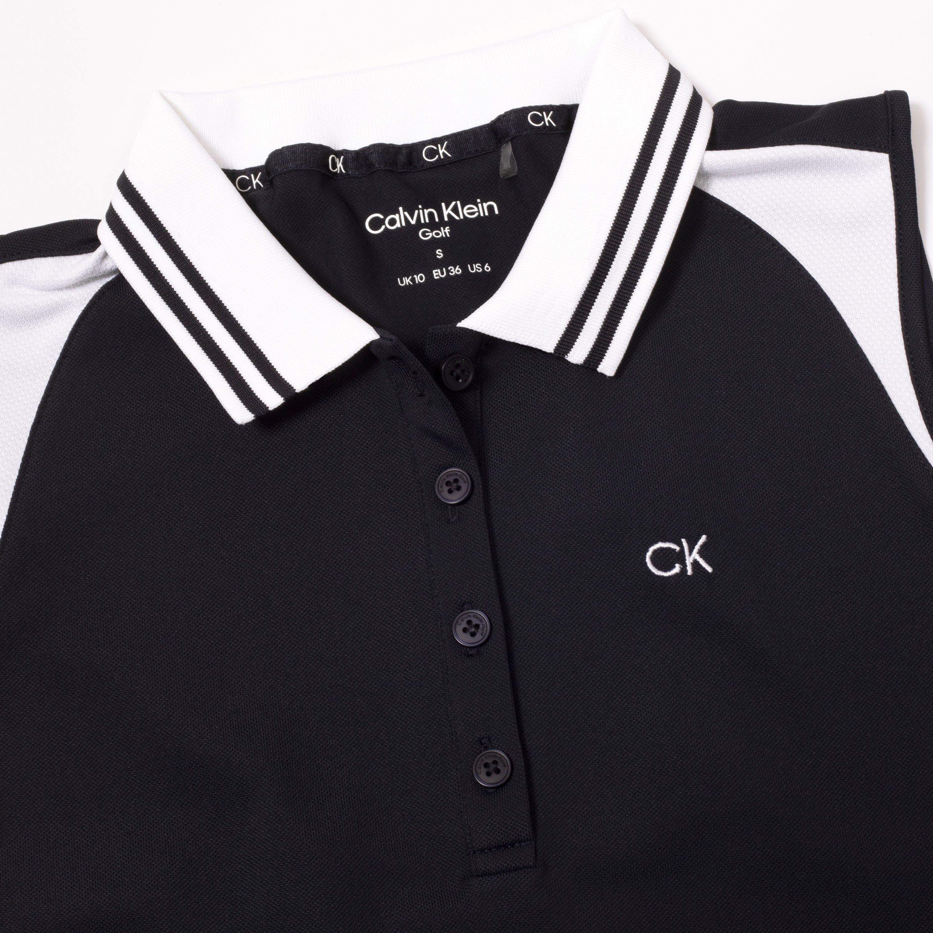 Navy White - Calvin Klein Golf - Women's Sleeveless Performance Polo Shirt - 7