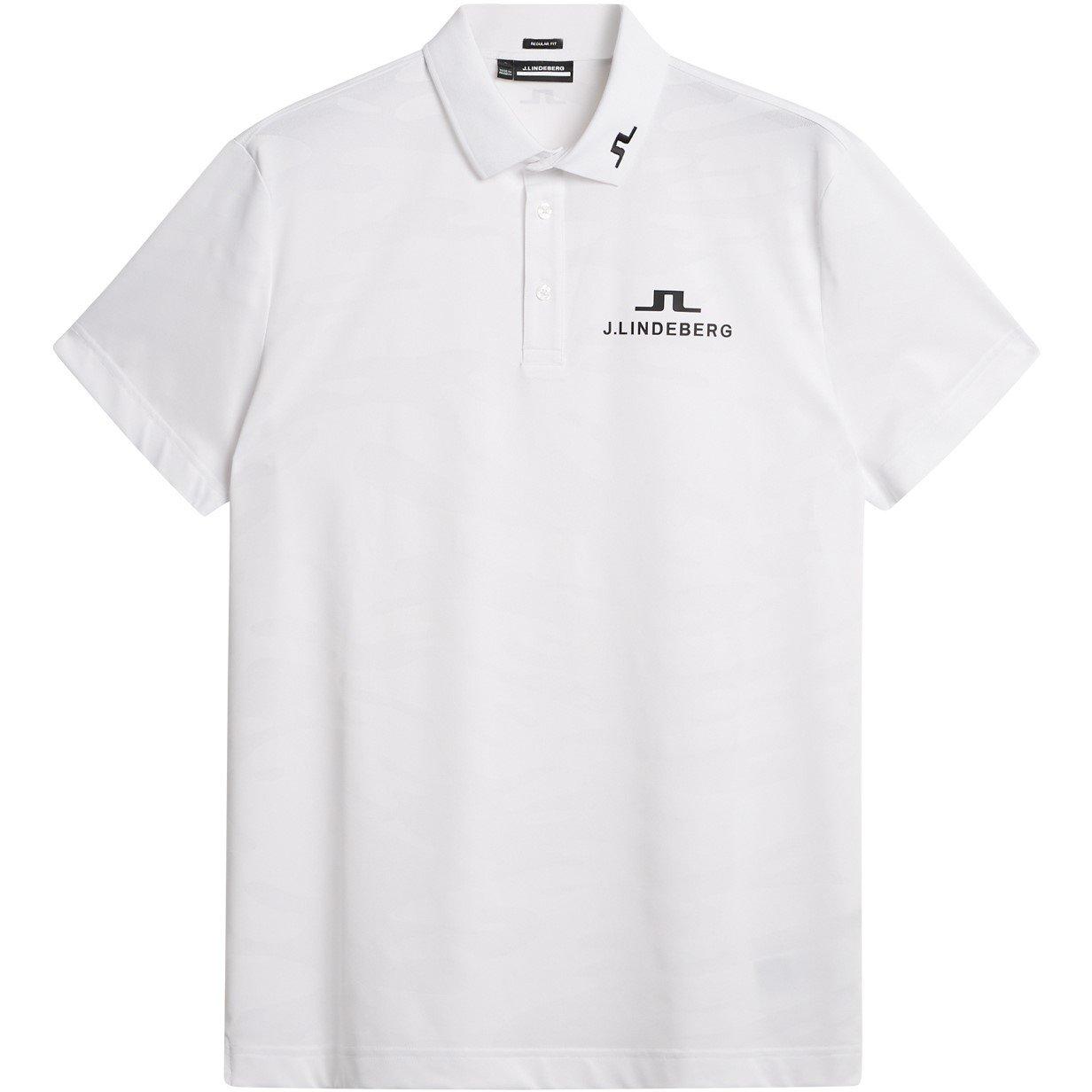 White - J Lindeberg Golf - Men's Short-Sleeve Performance Polo Shirt - 1