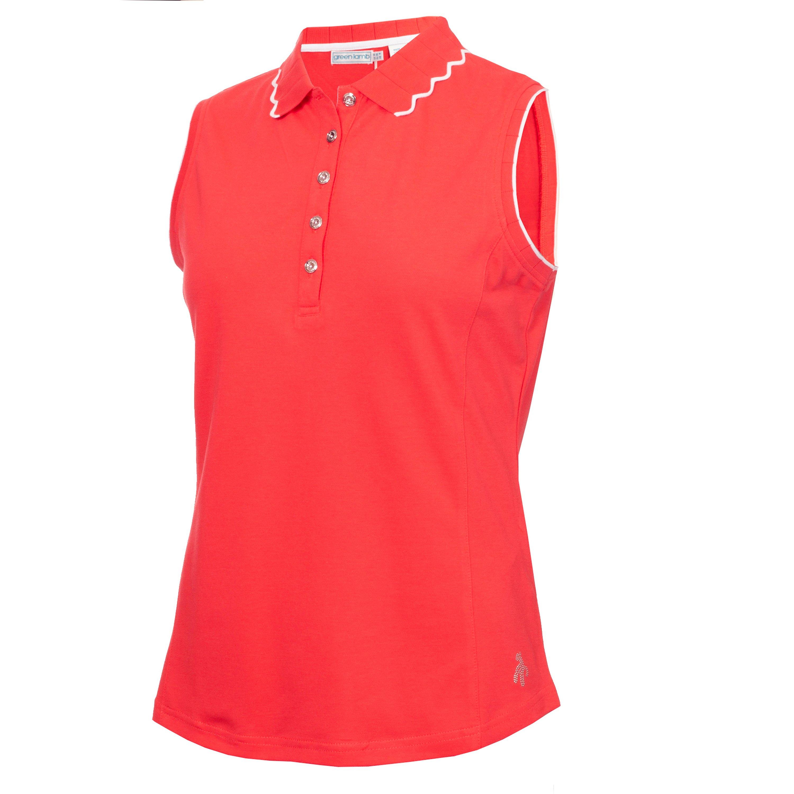 Poppy - Calvin Klein Golf - Green Lamb Nadia Sleeveless Polo Shirt Womens - 1