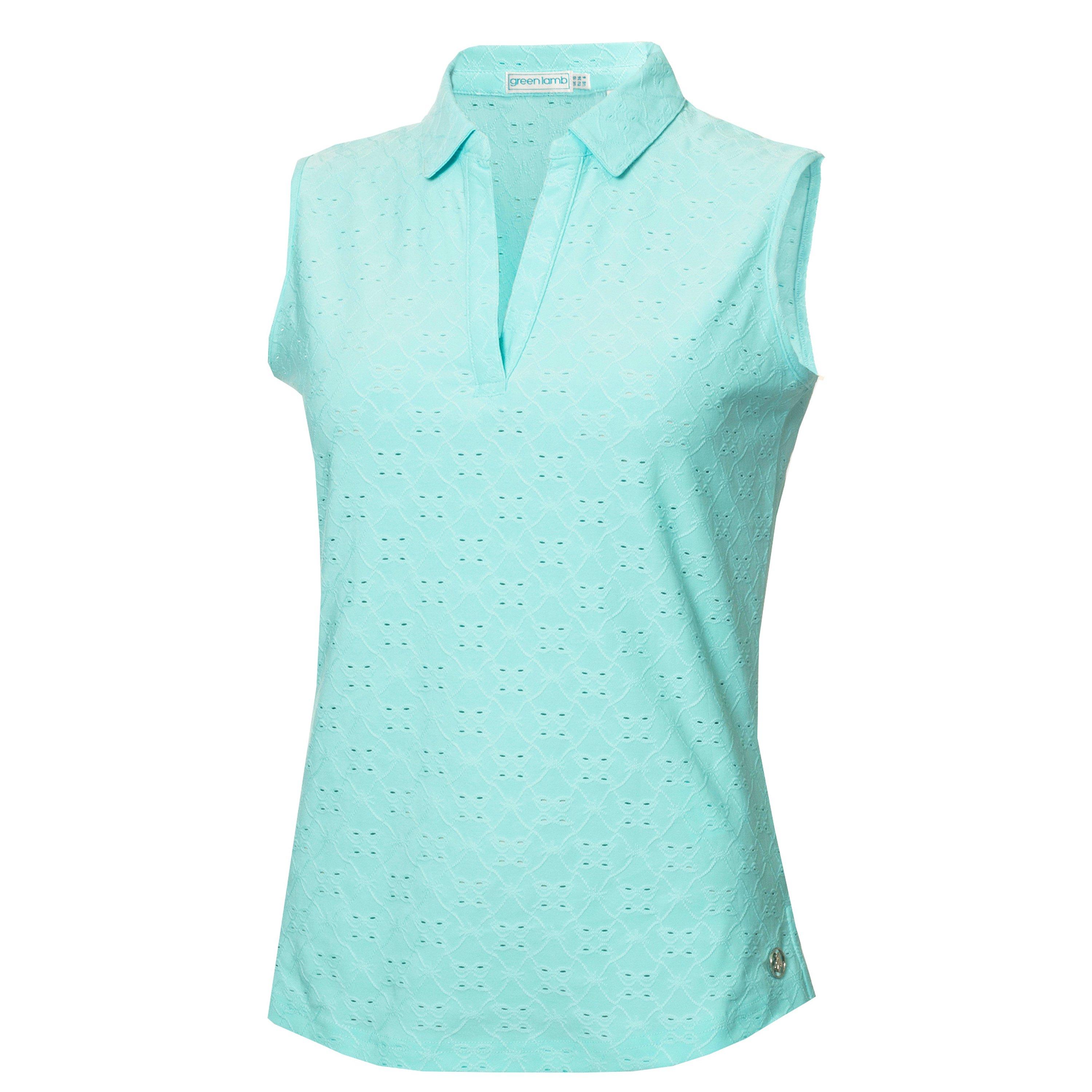 Calvin Klein Golf Women's Sleeveless Performance Polo Shirt - Aqua - 10 (S)