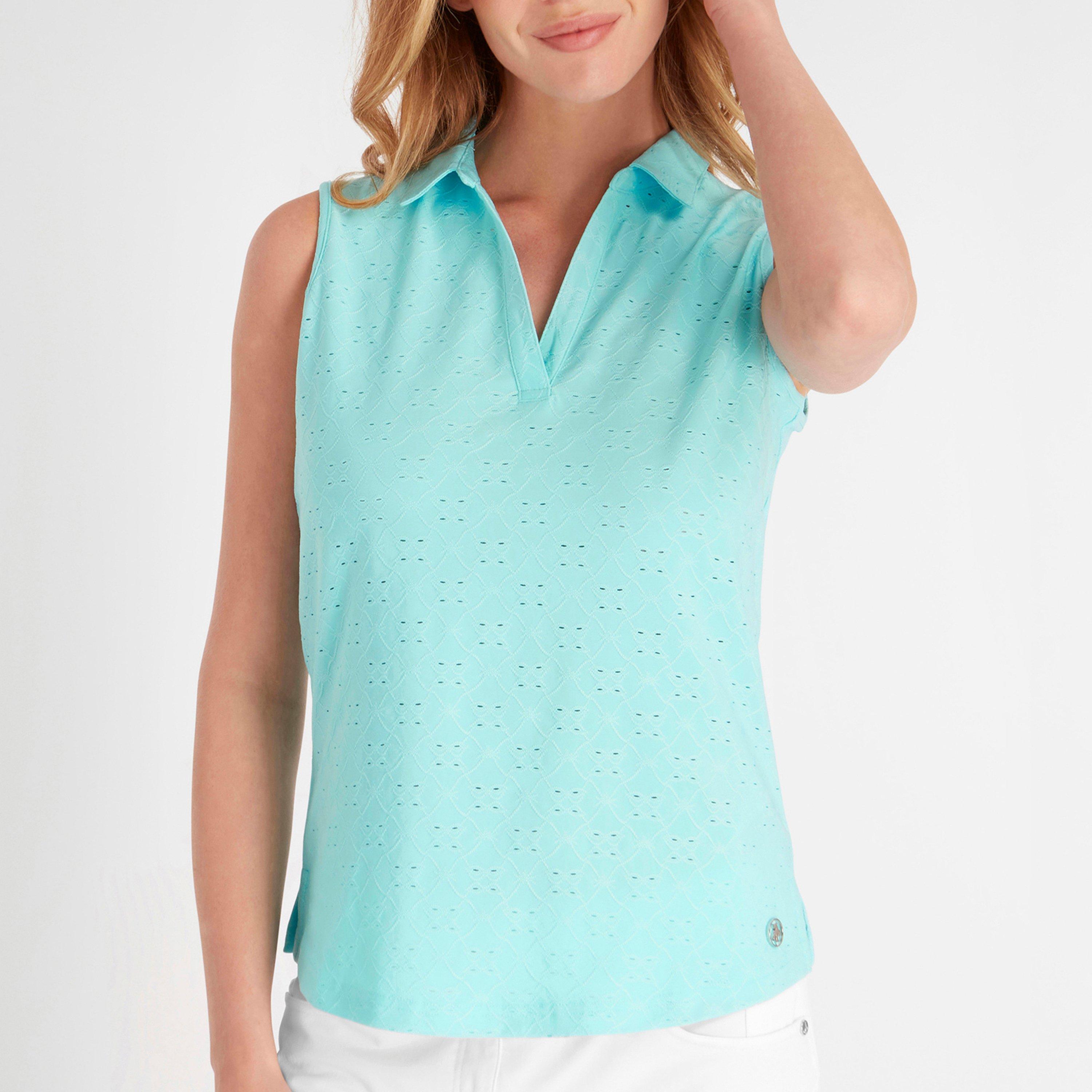 Aqua - Calvin Klein Golf - Sleeveless Performance Polo Shirt - 2