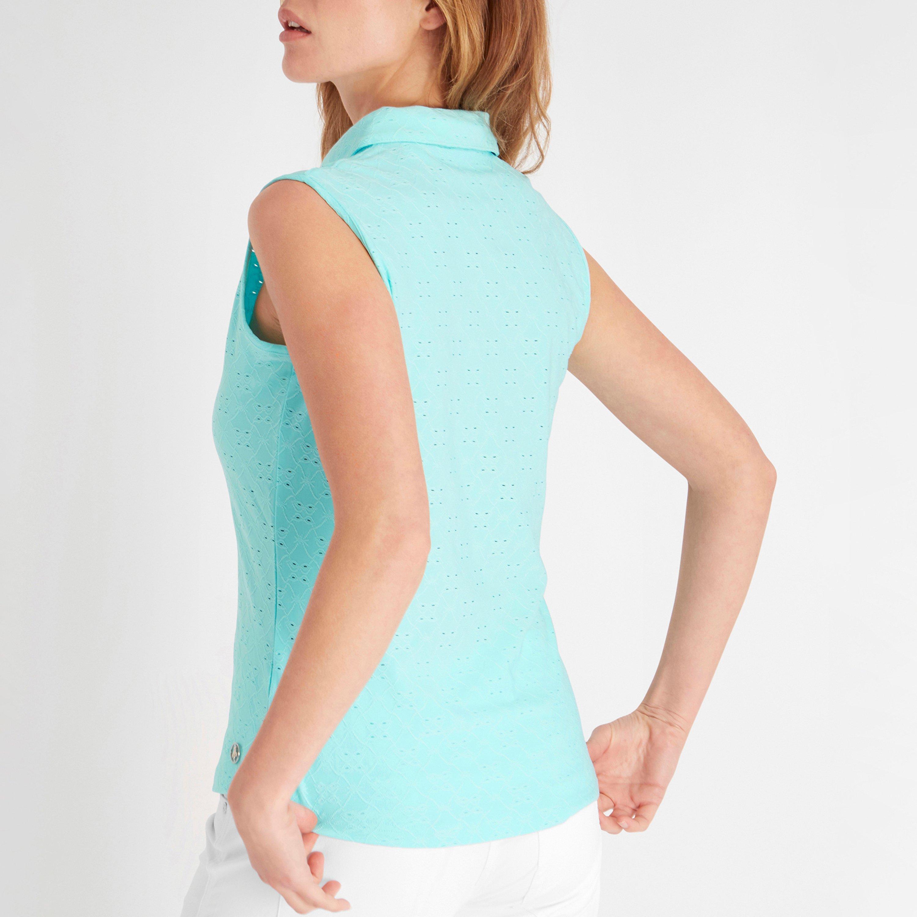 Aqua - Calvin Klein Golf - Sleeveless Performance Polo Shirt - 3