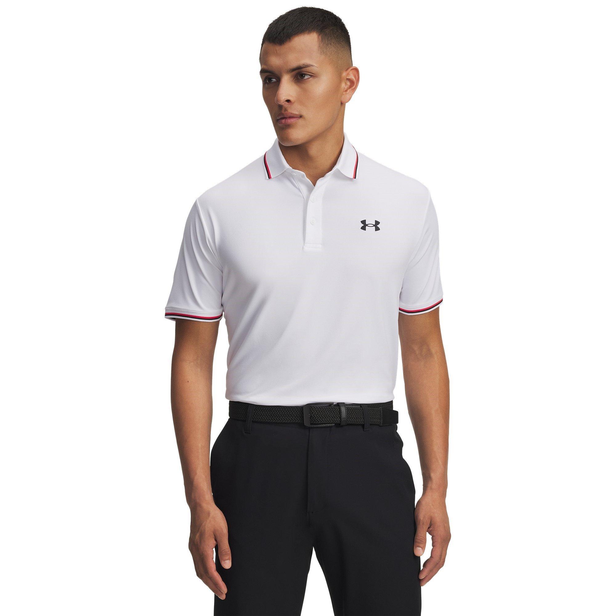 Under Armour Men's Ribbed Short Sleeve Performance Polo Shirt - White - 2XL