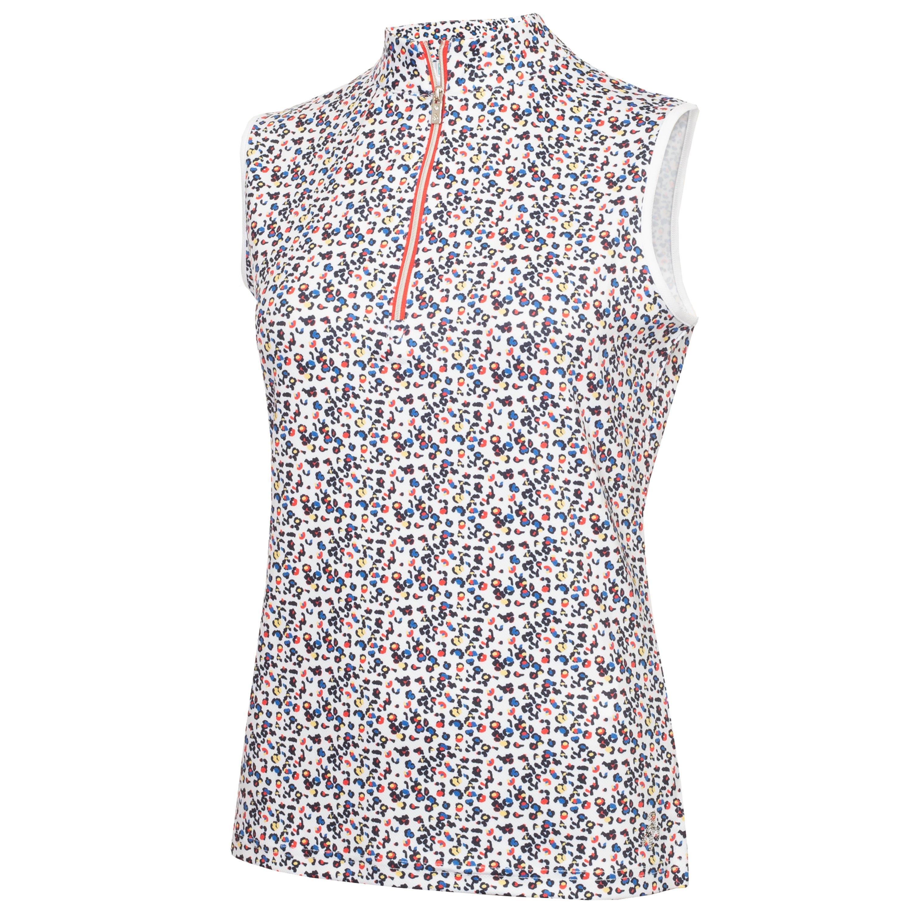 Calvin Klein Golf Women's Sleeveless Performance Polo Shirt - Mulprnt - 10 (S)