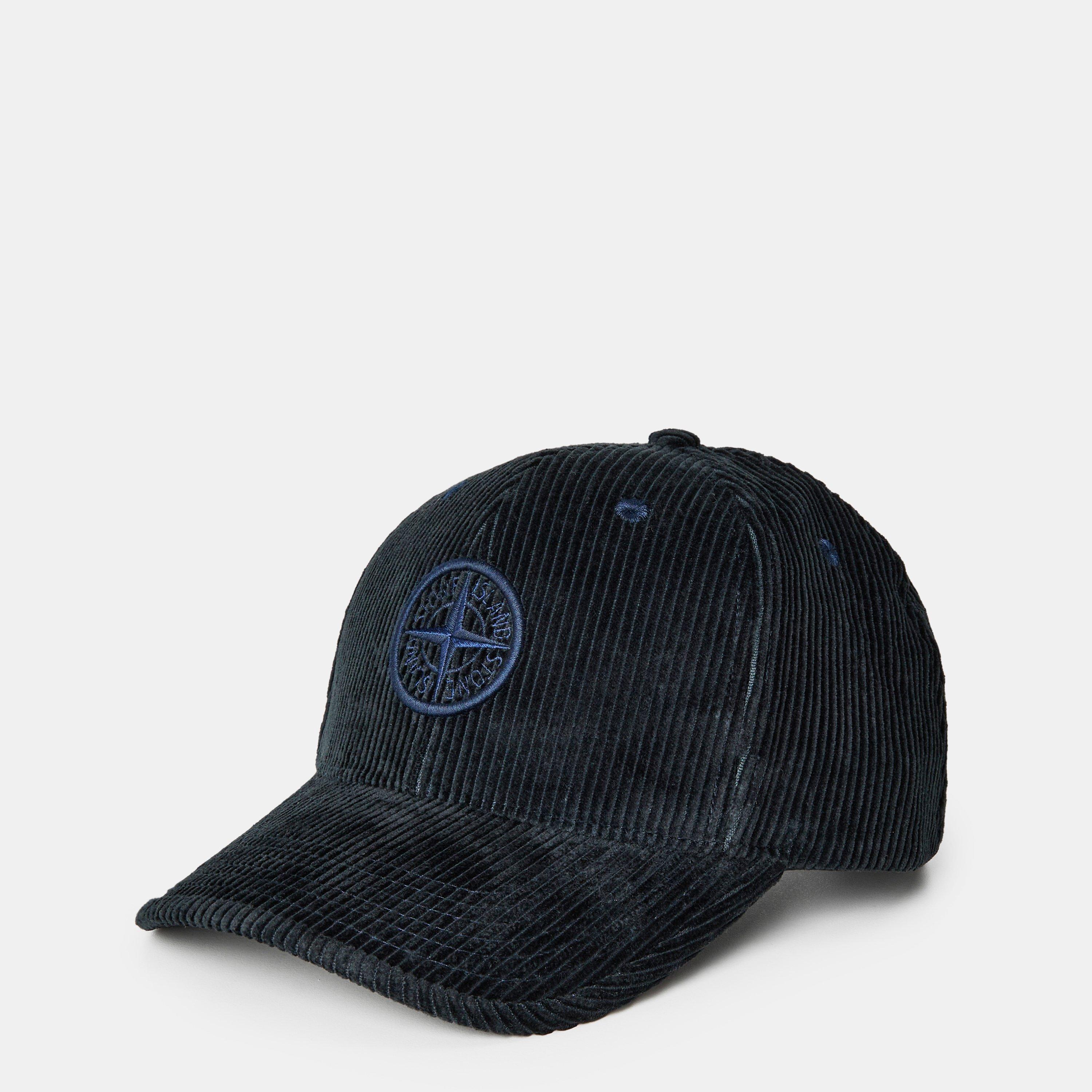 Navy V0020 - Stone Island - Kids' Cord Baseball Cap - 1