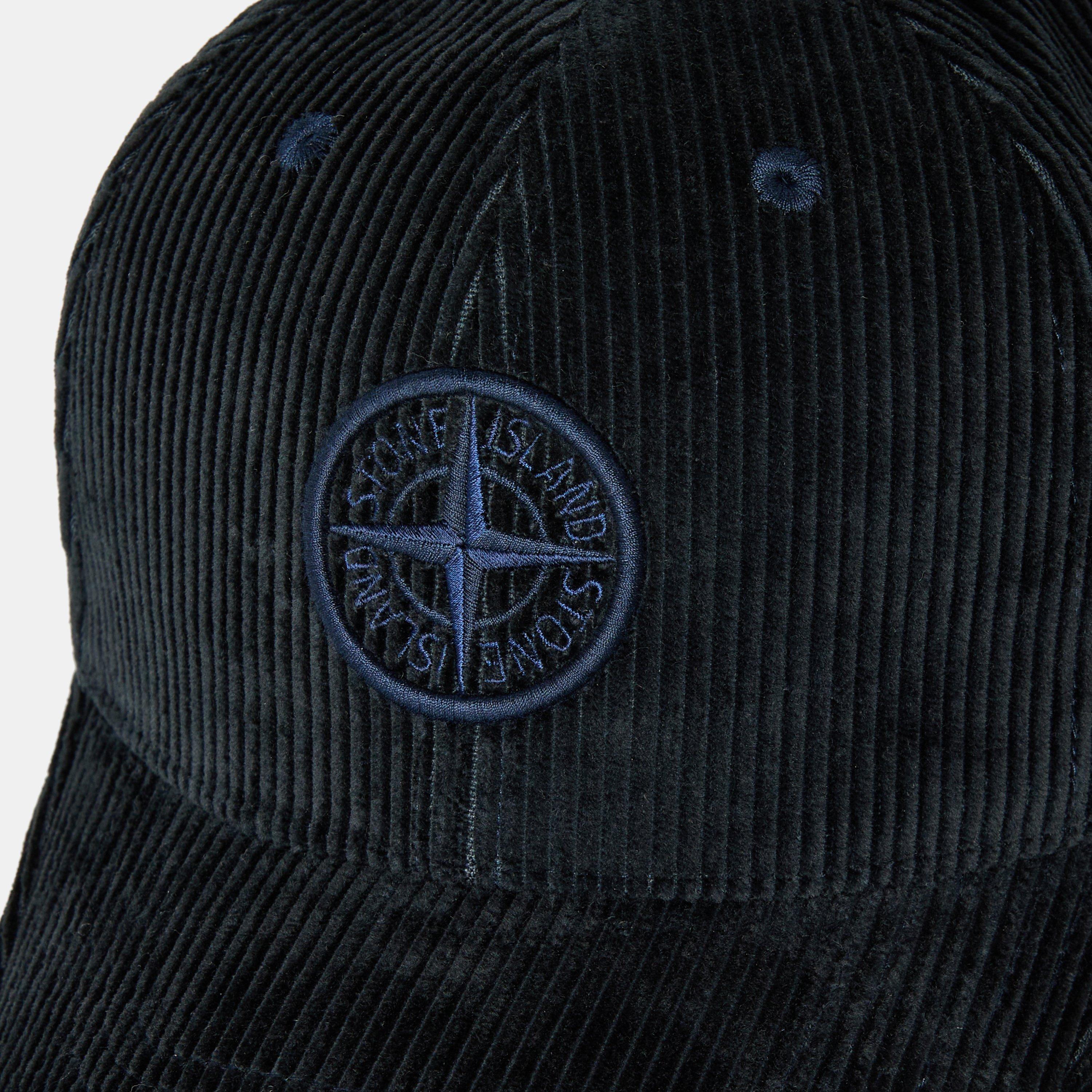 Navy V0020 - Stone Island - Kids' Cord Baseball Cap - 3