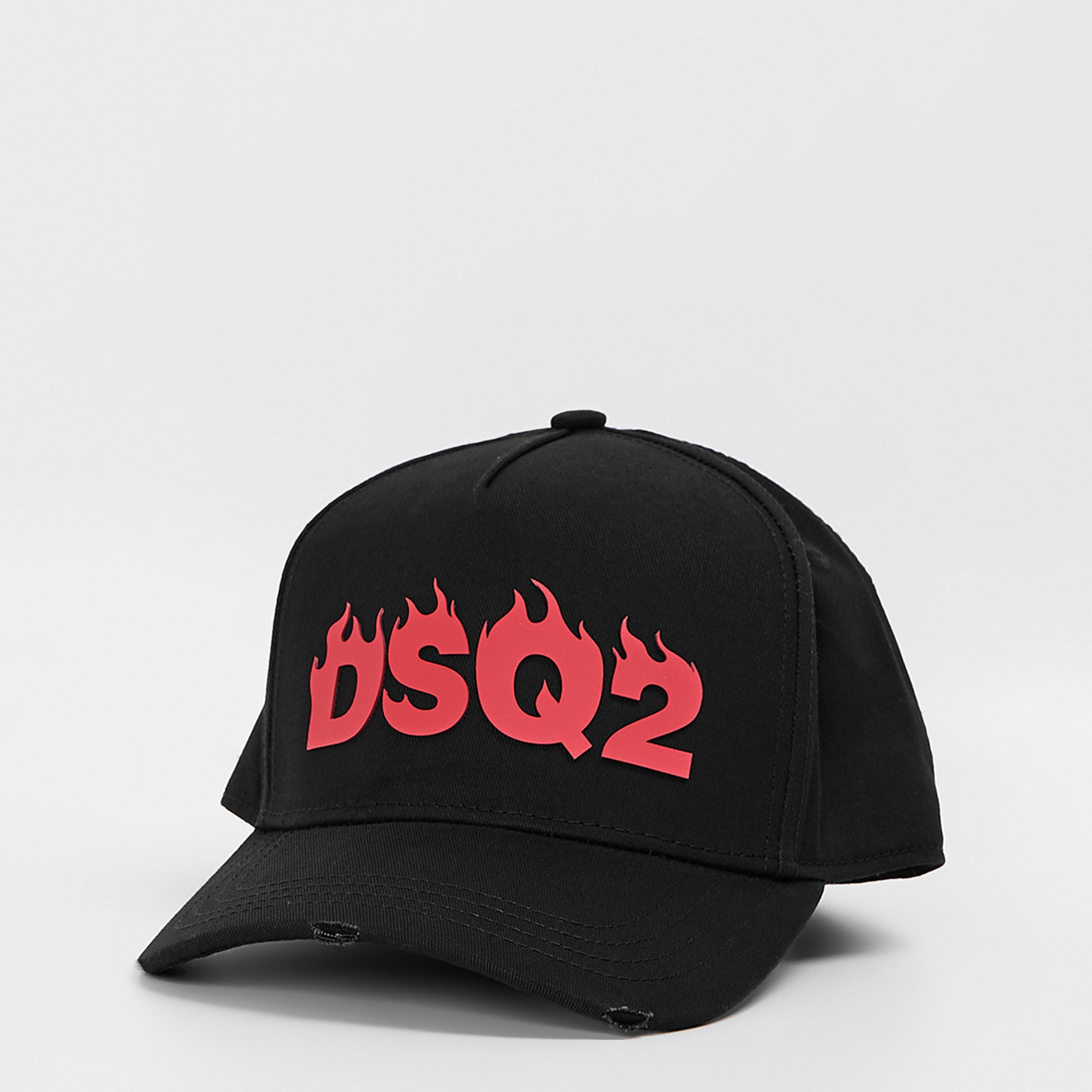 DSquared2 Men's Flame Baseball Cap - Black Red - Mens