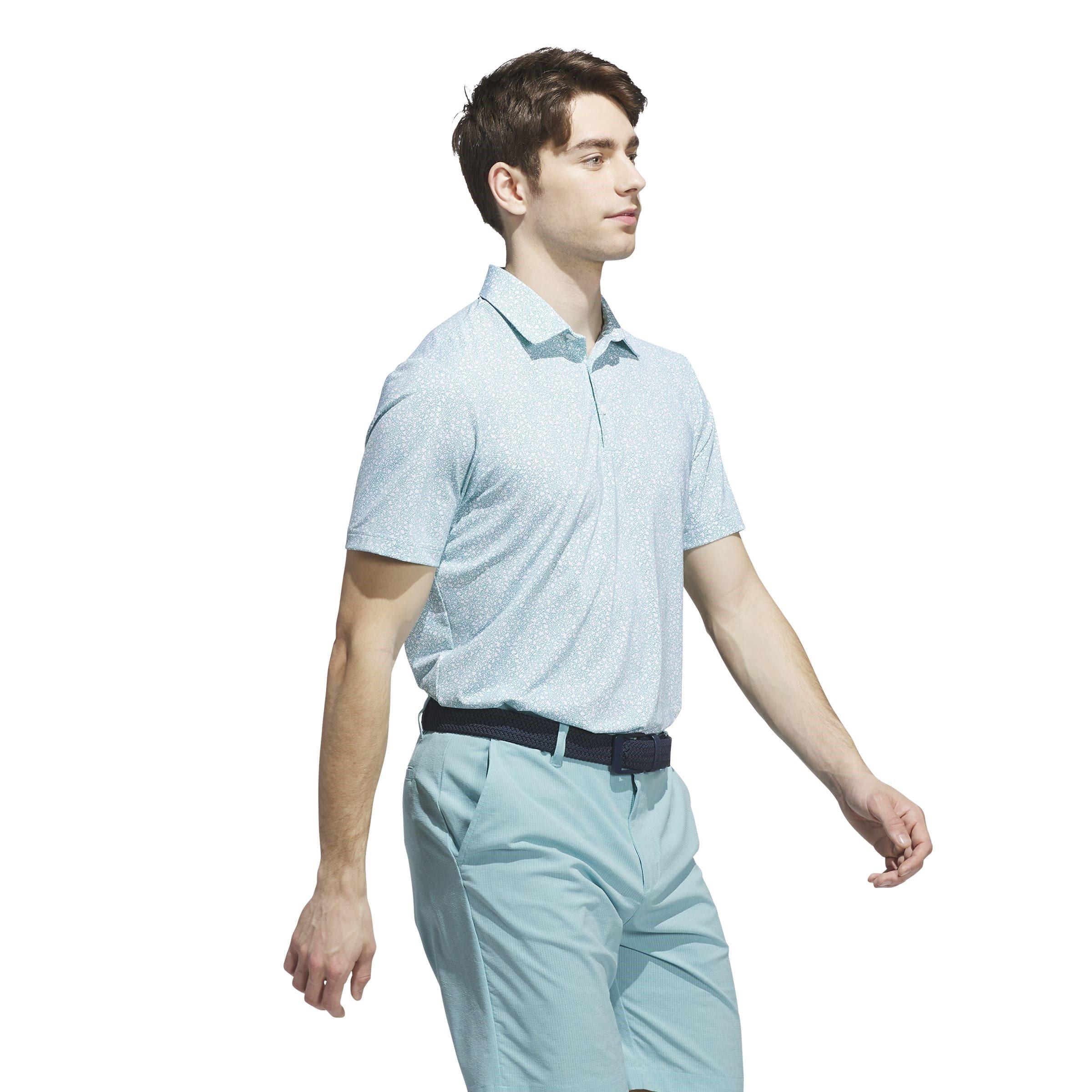 Pure Teal F25 - adidas - Short-Sleeve Performance Polo Shirt - 4