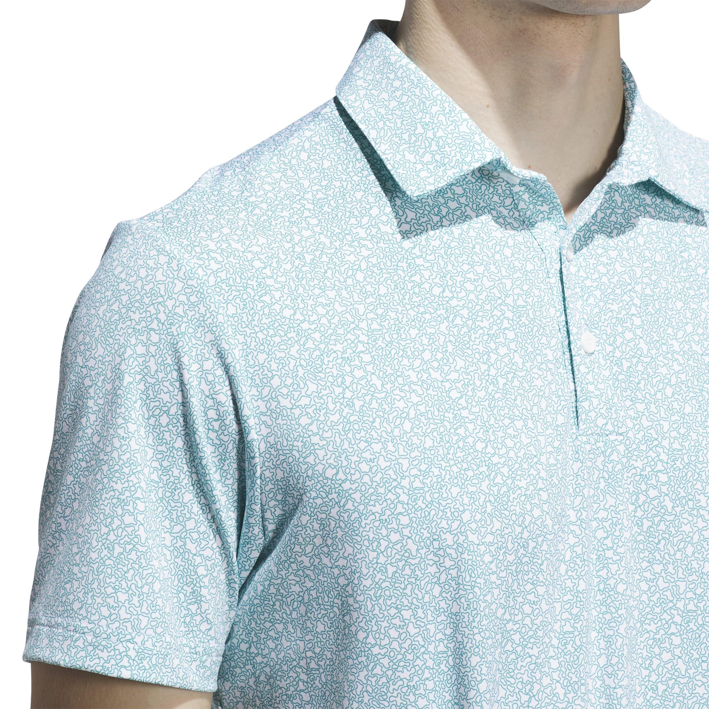 Pure Teal F25 - adidas - Short-Sleeve Performance Polo Shirt - 5