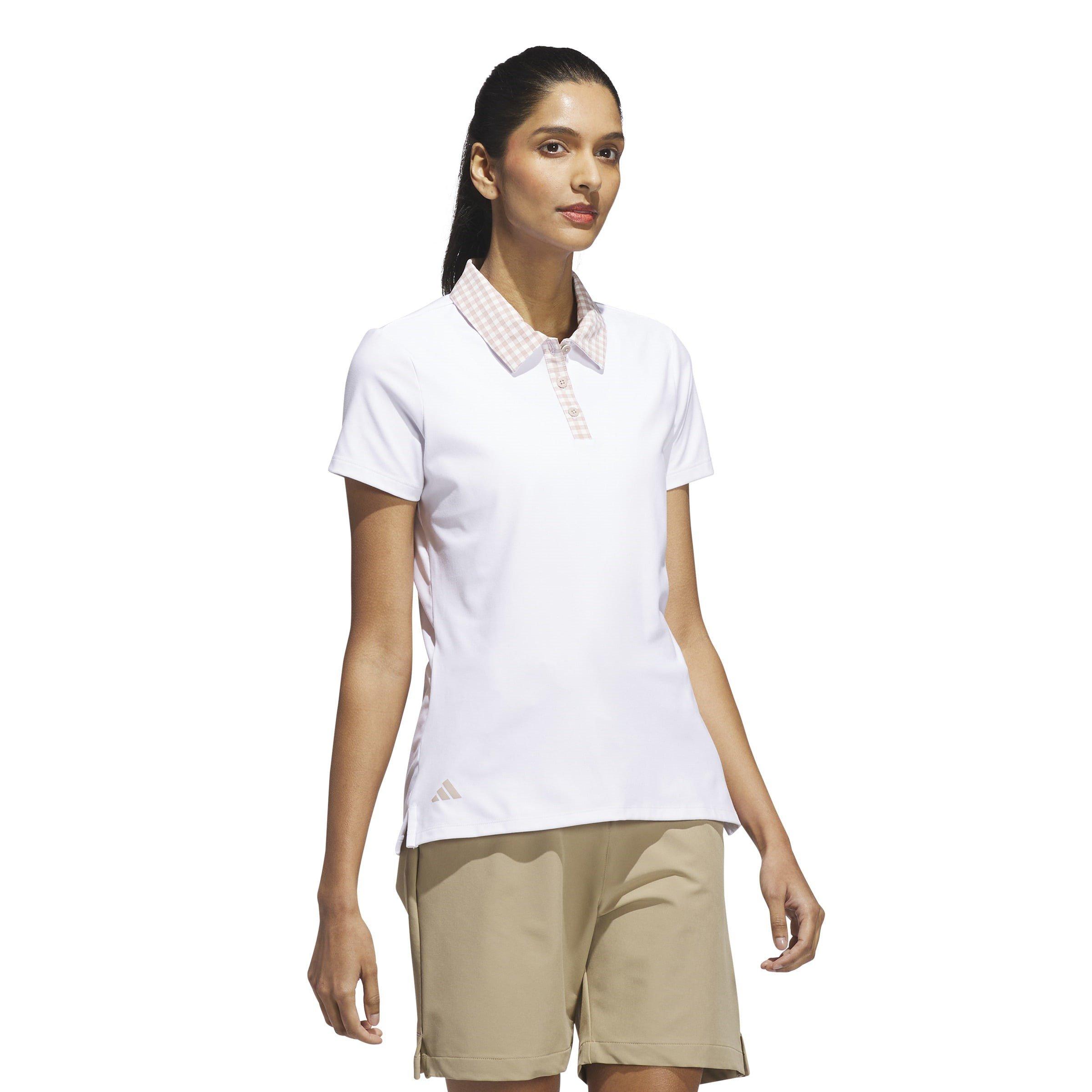 White - adidas - Short-Sleeve Performance Polo Shirt - 4