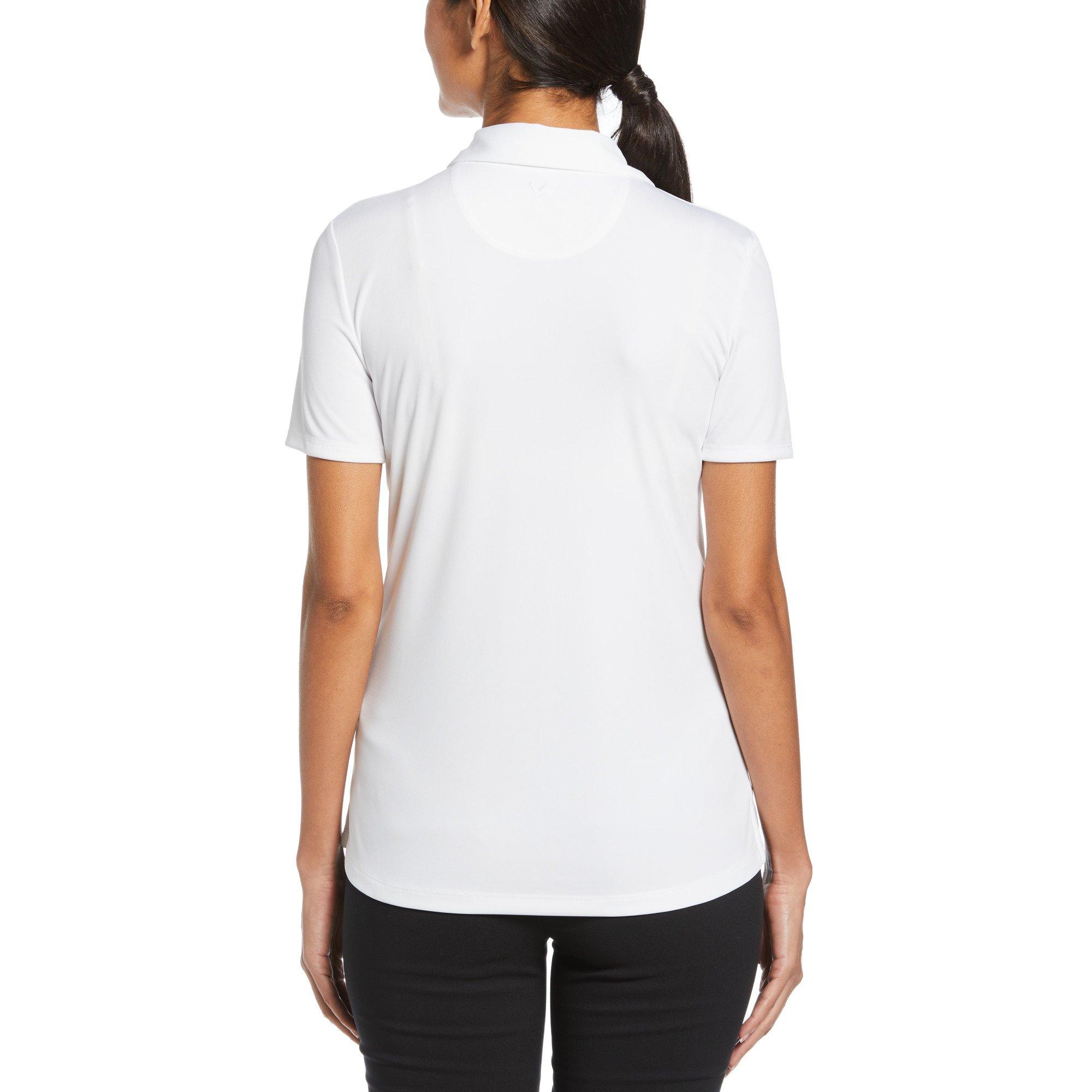 Bright White - Callaway - Women's Tournament Golf Short-Sleeve Performance Polo Shirt - 3