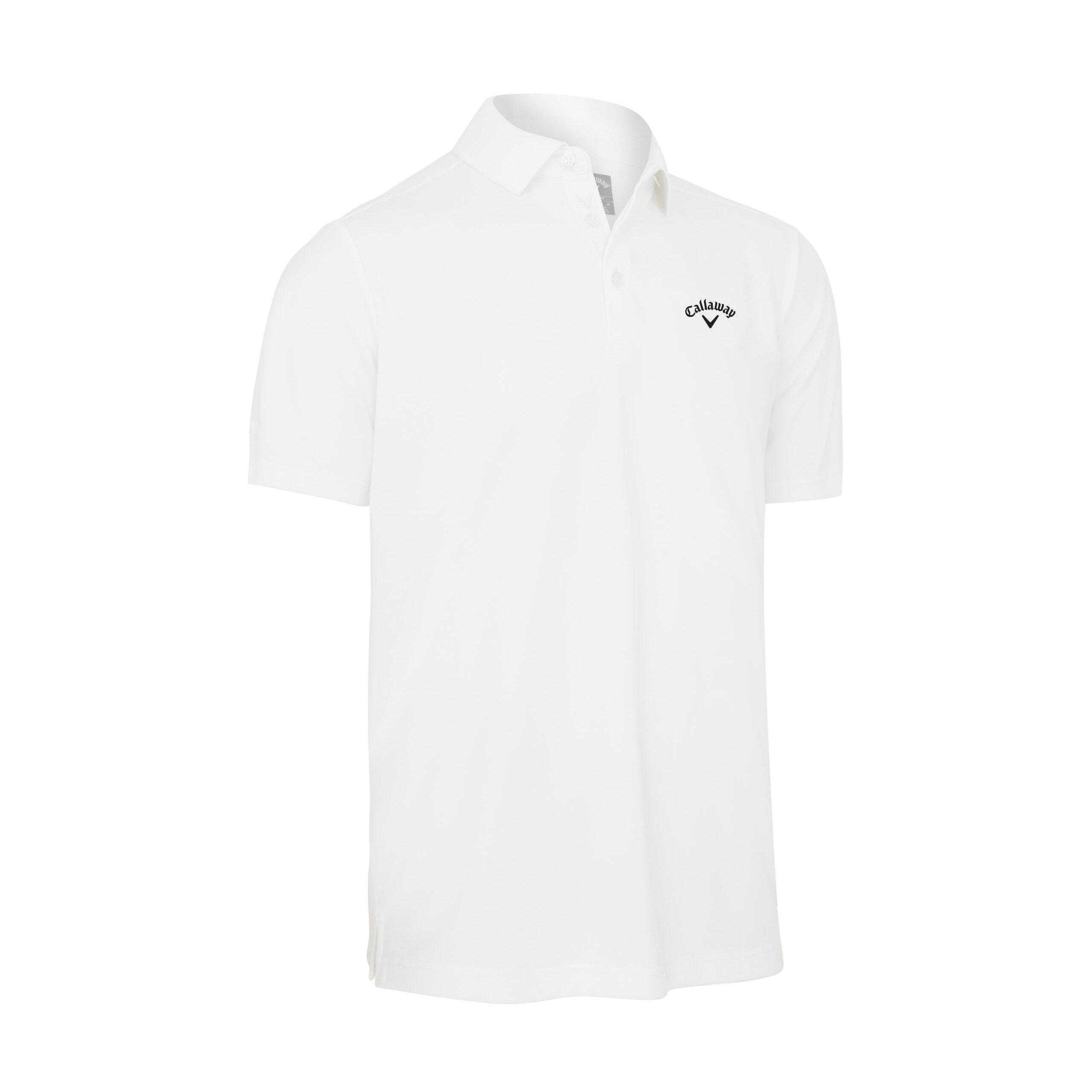 Callaway Men's Golf Tournat Short-Sleeve Performance Polo Shirt - Bright White - Medium