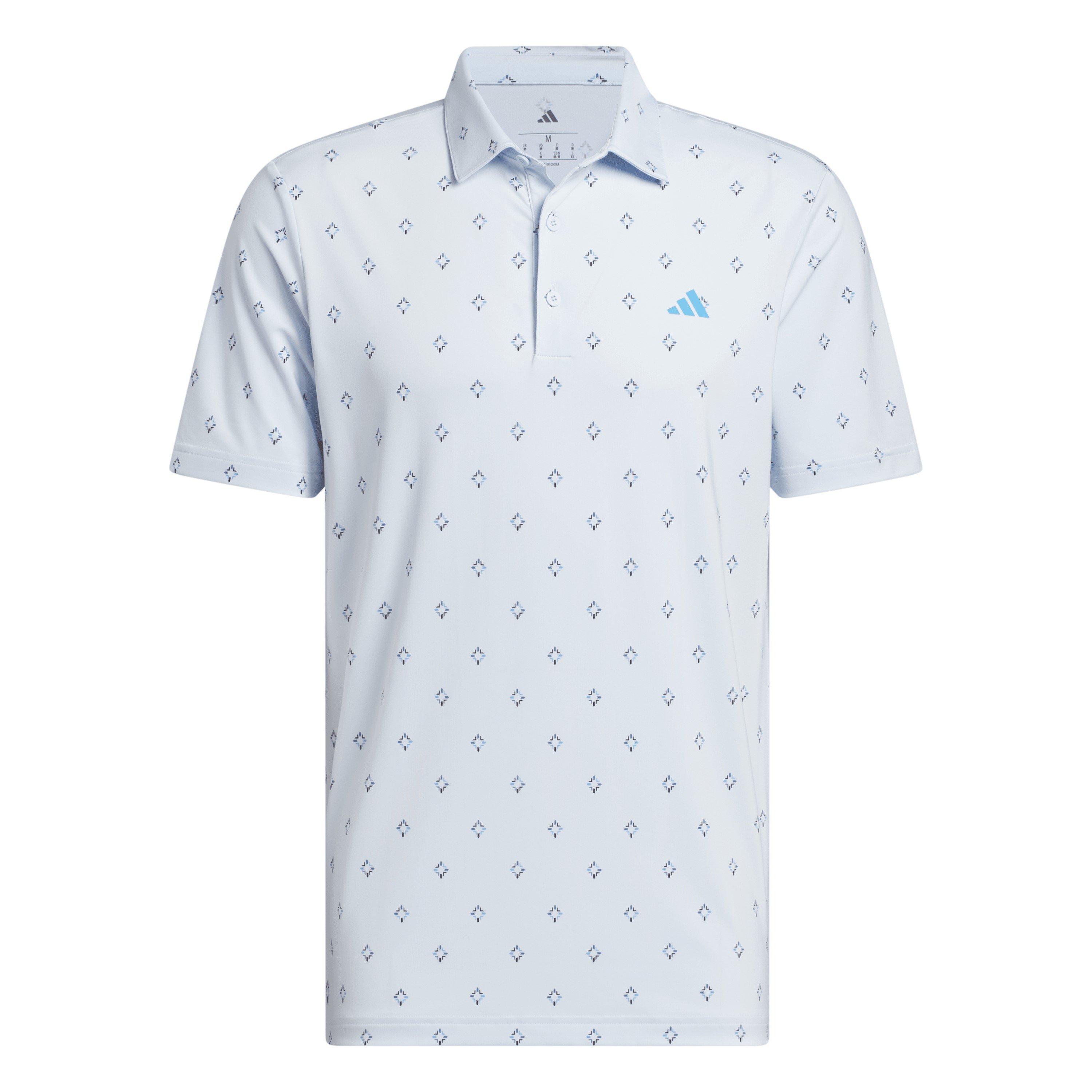 Adidas Men's Short Sleeve Performance Polo Shirt - Crystal Sky - 2XL