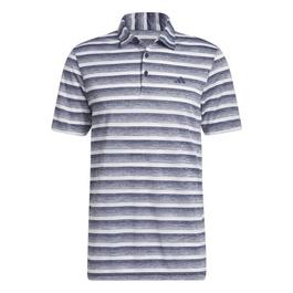 adidas Two-Color Striped Golf Polo Shirt Adults