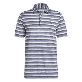 adidas Two Color Striped Golf Polo Shirt Adults