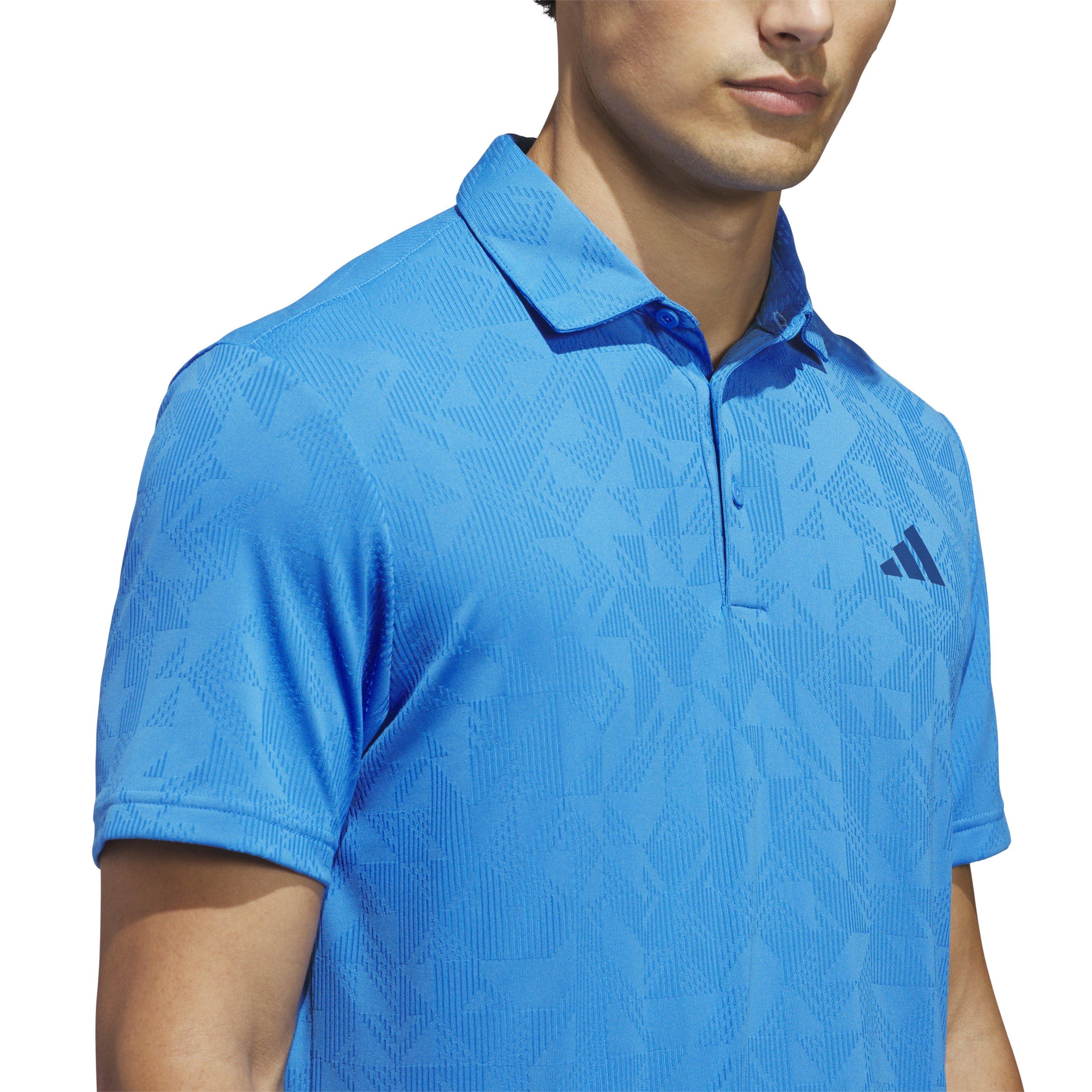 Lucid Ray Blue - adidas - Men's Short Sleeve Performance Polo Shirt - 4