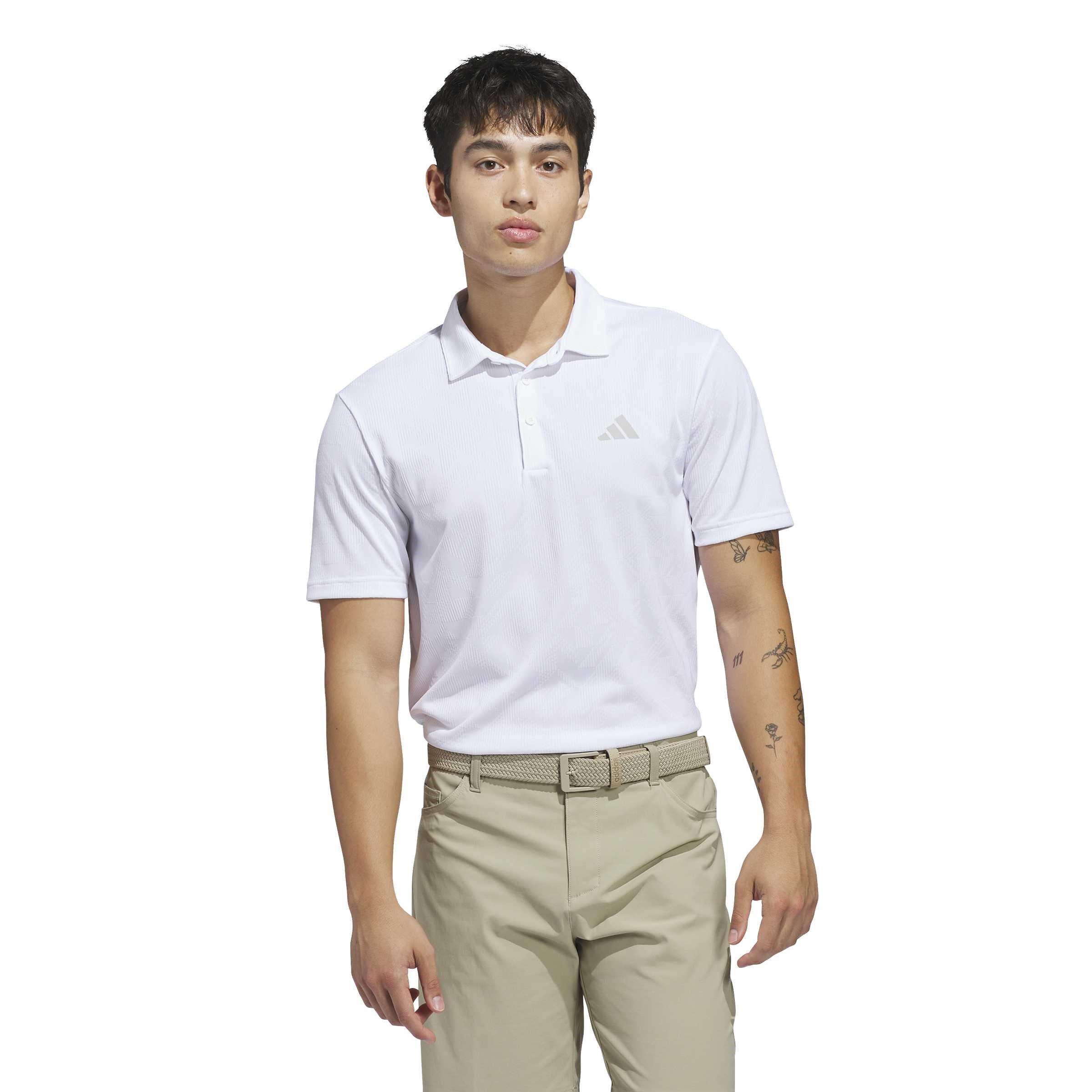 White - adidas - Men's Short Sleeve Performance Polo Shirt - 2