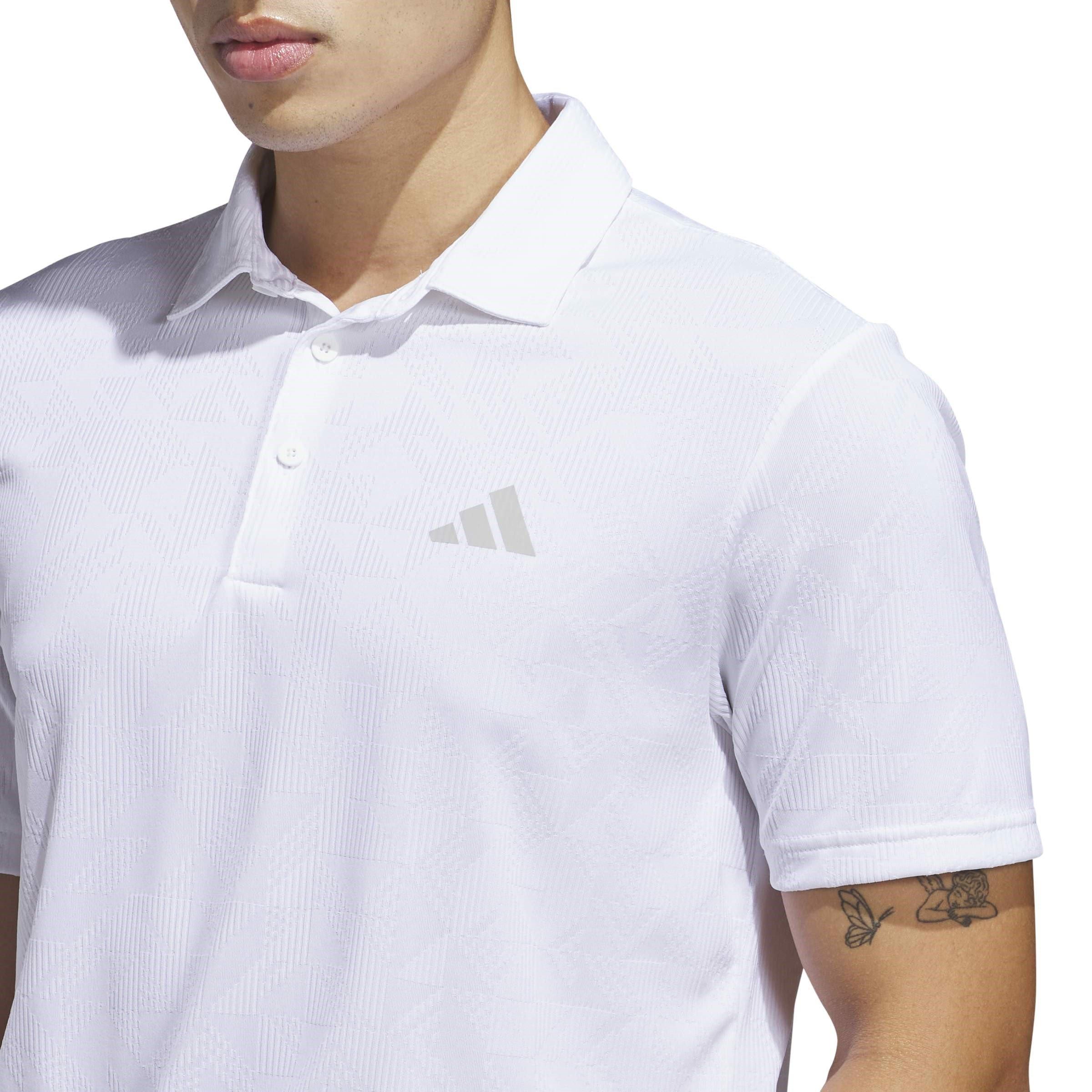 White - adidas - Men's Short Sleeve Performance Polo Shirt - 4