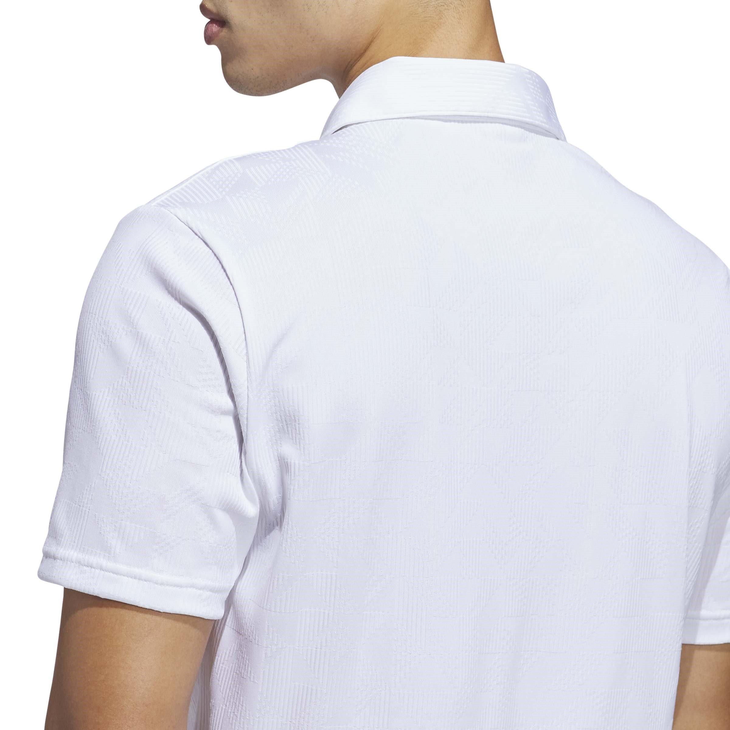 White - adidas - Men's Short Sleeve Performance Polo Shirt - 5