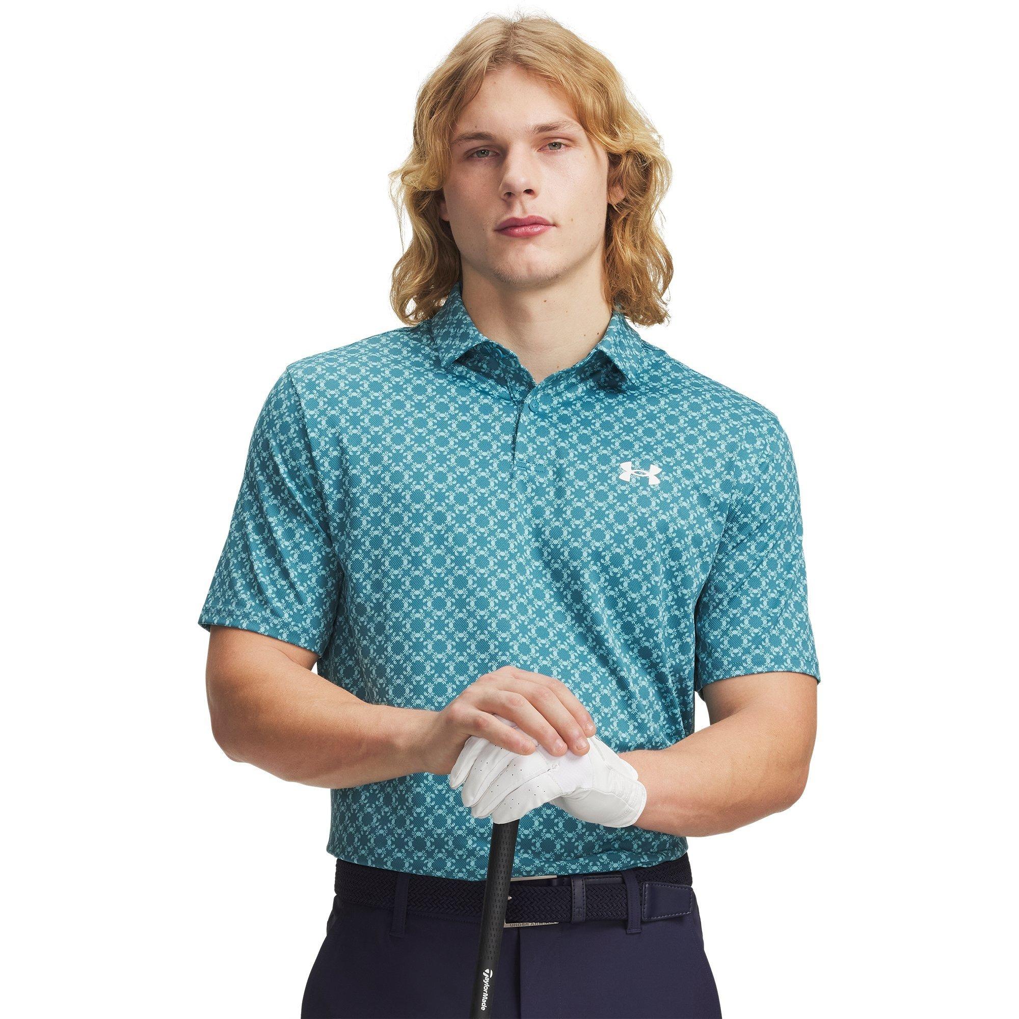 Under Armour Men's Short Sleeve Performance Polo Shirt - Blue/White - XL