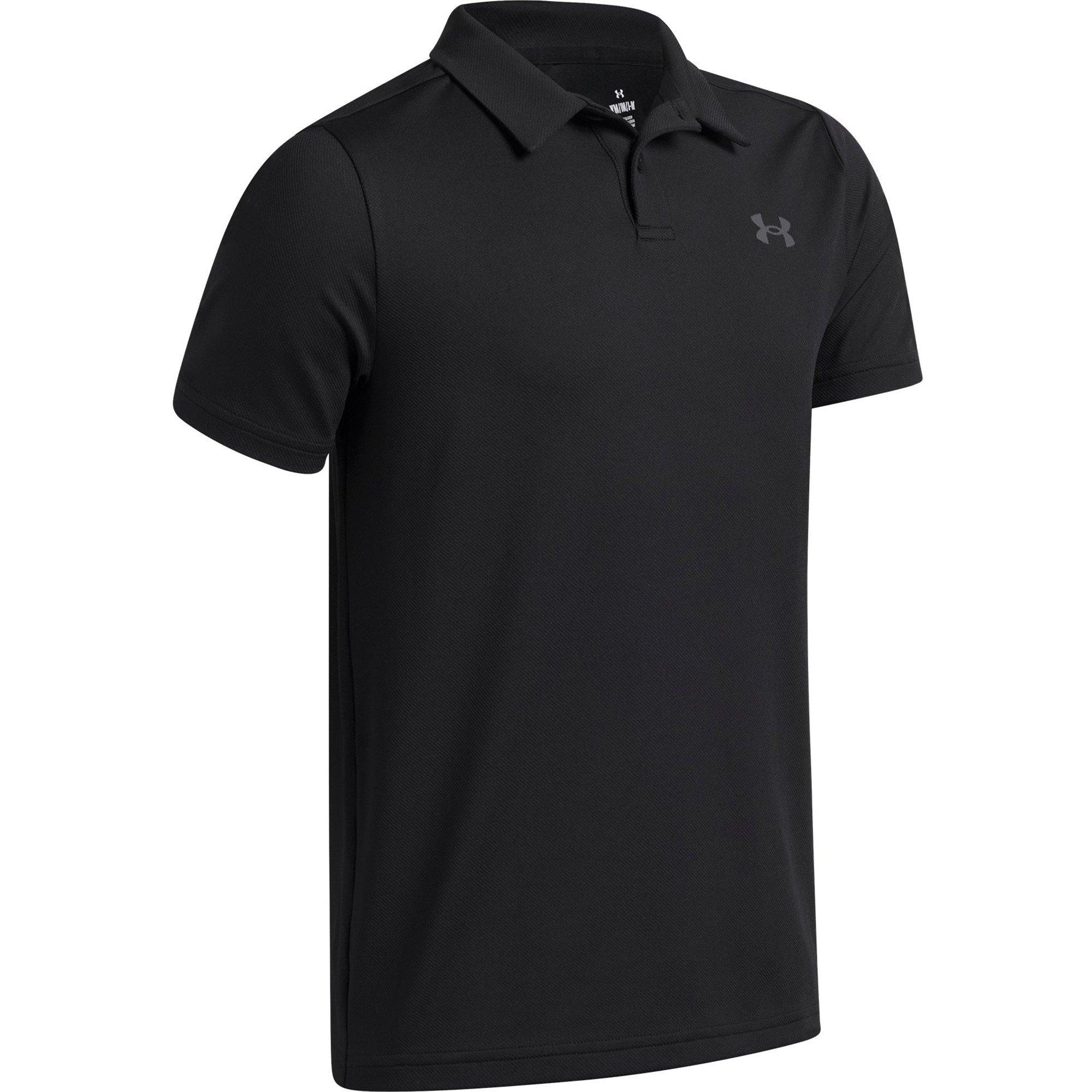 Black - Under Armour - Kids' Short Sleeve Performance Polo Shirt - 3