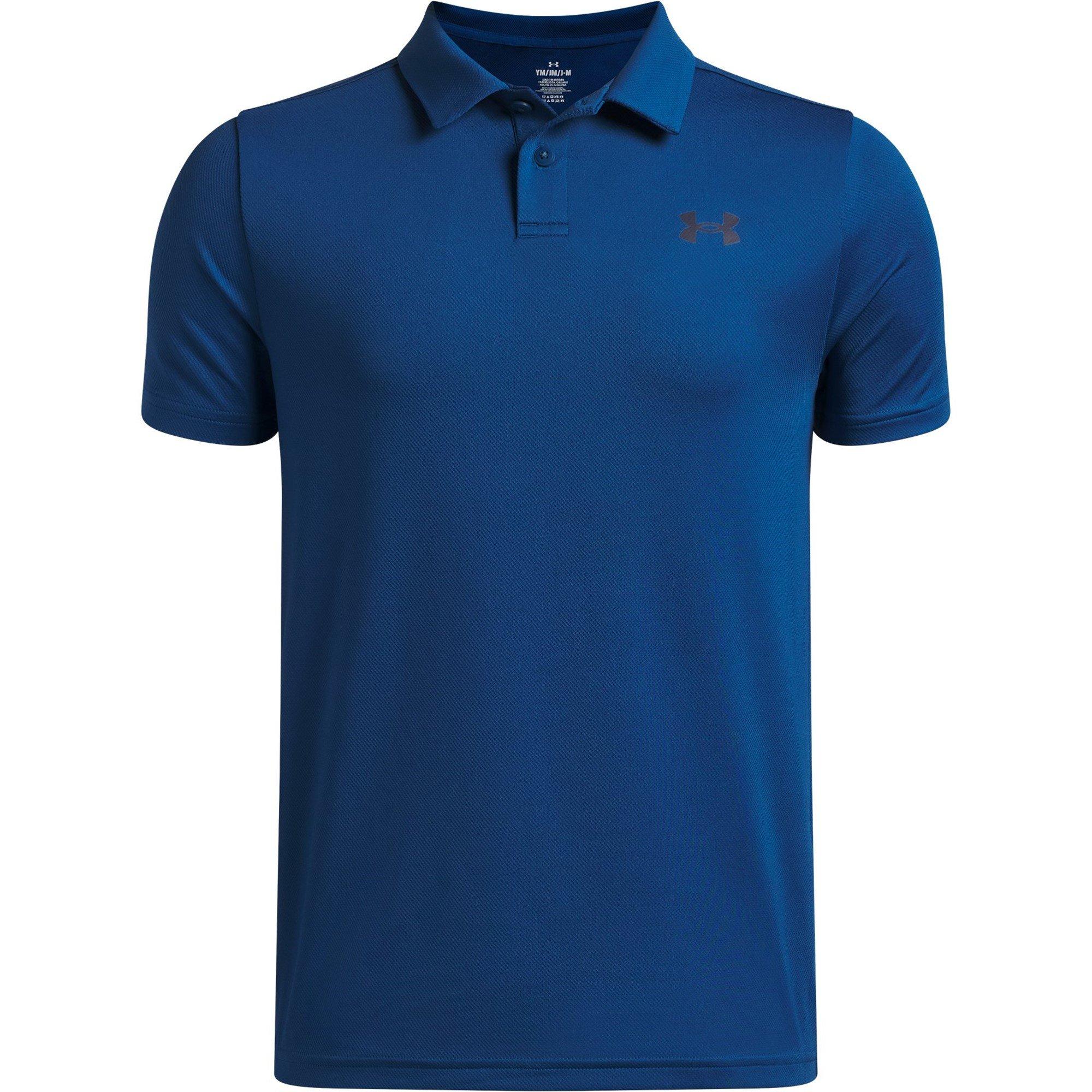 Under Armour Boys Kids' Short Sleeve Performance Polo Shirt - Varsity Blue - 11-12 (L)