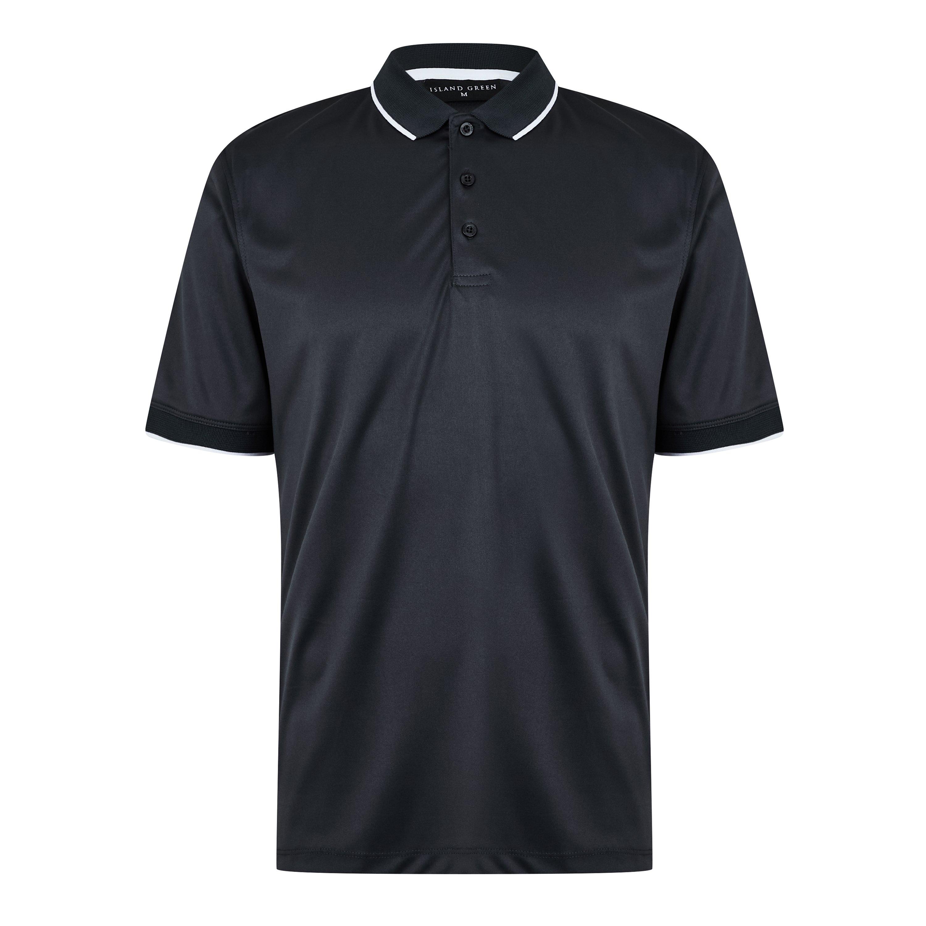 Charcoal - Island Green - Island Performance Polo Golf Shirt - 1